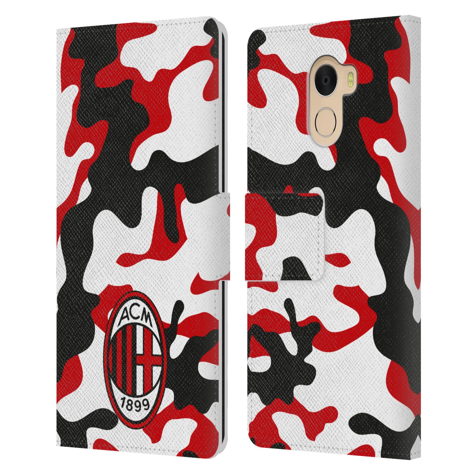 OFFICIAL AC MILAN CREST PATTERNS LEATHER BOOK CASE FOR WILEYFOX & ESSENTIAL - Foto 8 di 13