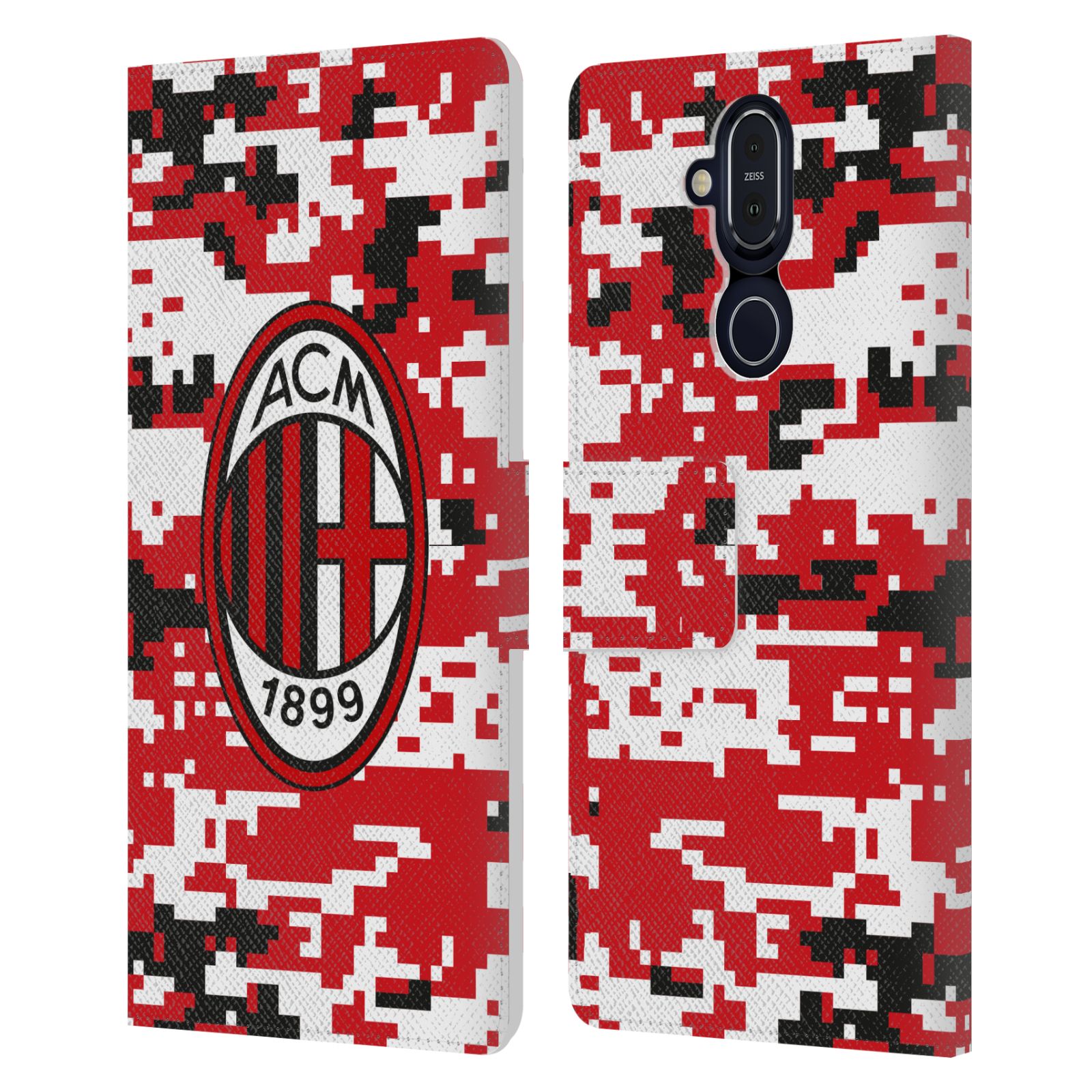 OFFICIAL AC MILAN CREST PATTERNS LEATHER BOOK CASE FOR MICROSOFT NOKIA PHONES - Picture 11 of 13