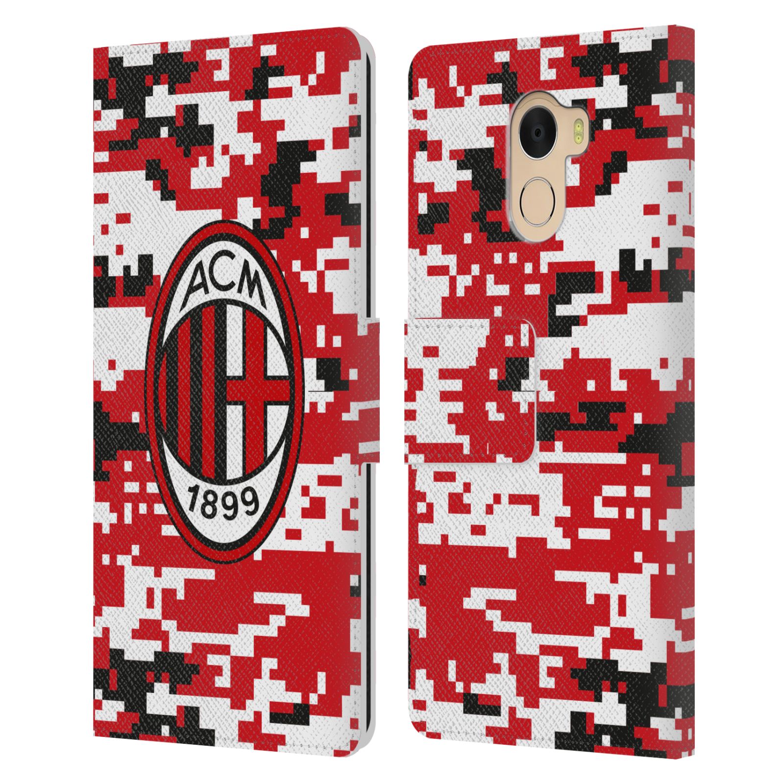 OFFICIAL AC MILAN CREST PATTERNS LEATHER BOOK CASE FOR WILEYFOX & ESSENTIAL - Foto 11 di 13