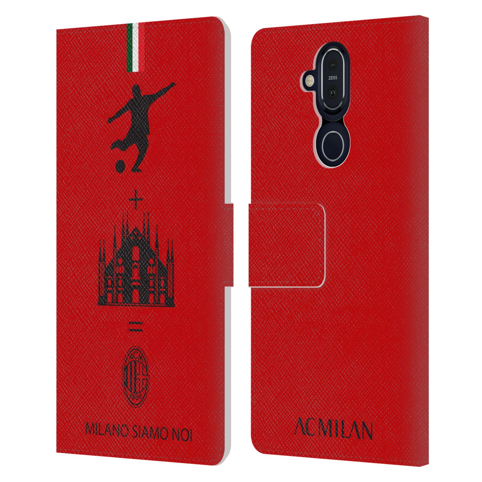 OFFICIAL AC MILAN CREST PATTERNS LEATHER BOOK CASE FOR MICROSOFT NOKIA PHONES - Picture 12 of 13