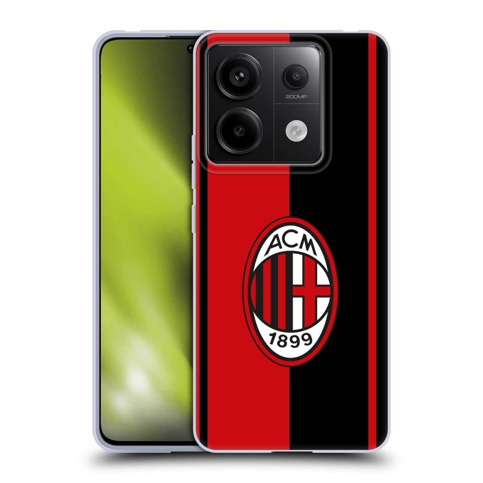 Silikonové pouzdro na mobil Xiaomi Redmi Note 13 Pro 5G / Poco X6 5G - AC Milan (Silikonový kryt, obal, pouzdro na mobilní telefon Xiaomi Redmi Note 13 Pro 5G / Poco X6 5G s licencovaným motivem AC Milan)