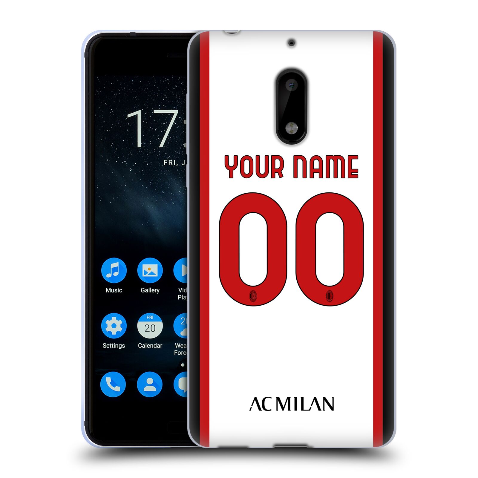 CUSTOM CUSTOMIZED PERSONALIZED AC MILAN 2022/23 KIT GEL CASE FOR NOKIA PHONES 1