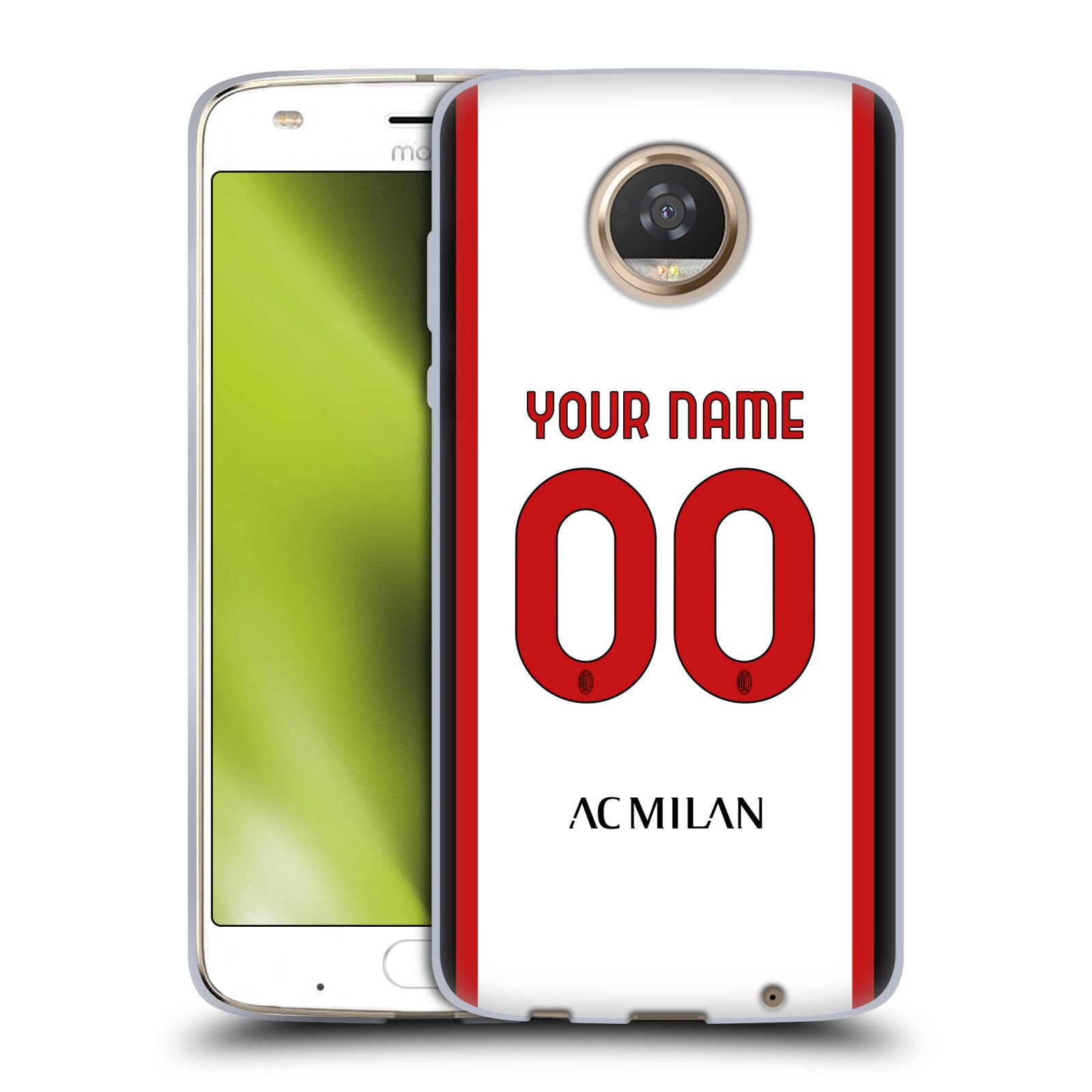 CUSTOM CUSTOMIZED PERSONALIZED AC MILAN 2022/23 KIT GEL CASE FOR MOTOROLA PHONES