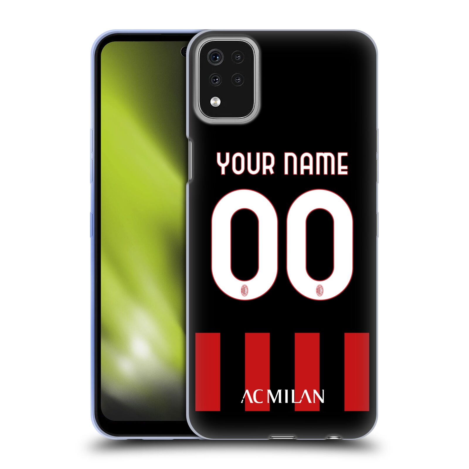 CUSTOM CUSTOMIZED PERSONALIZED AC MILAN 2022/23 KIT GEL CASE FOR LG PHONES 1