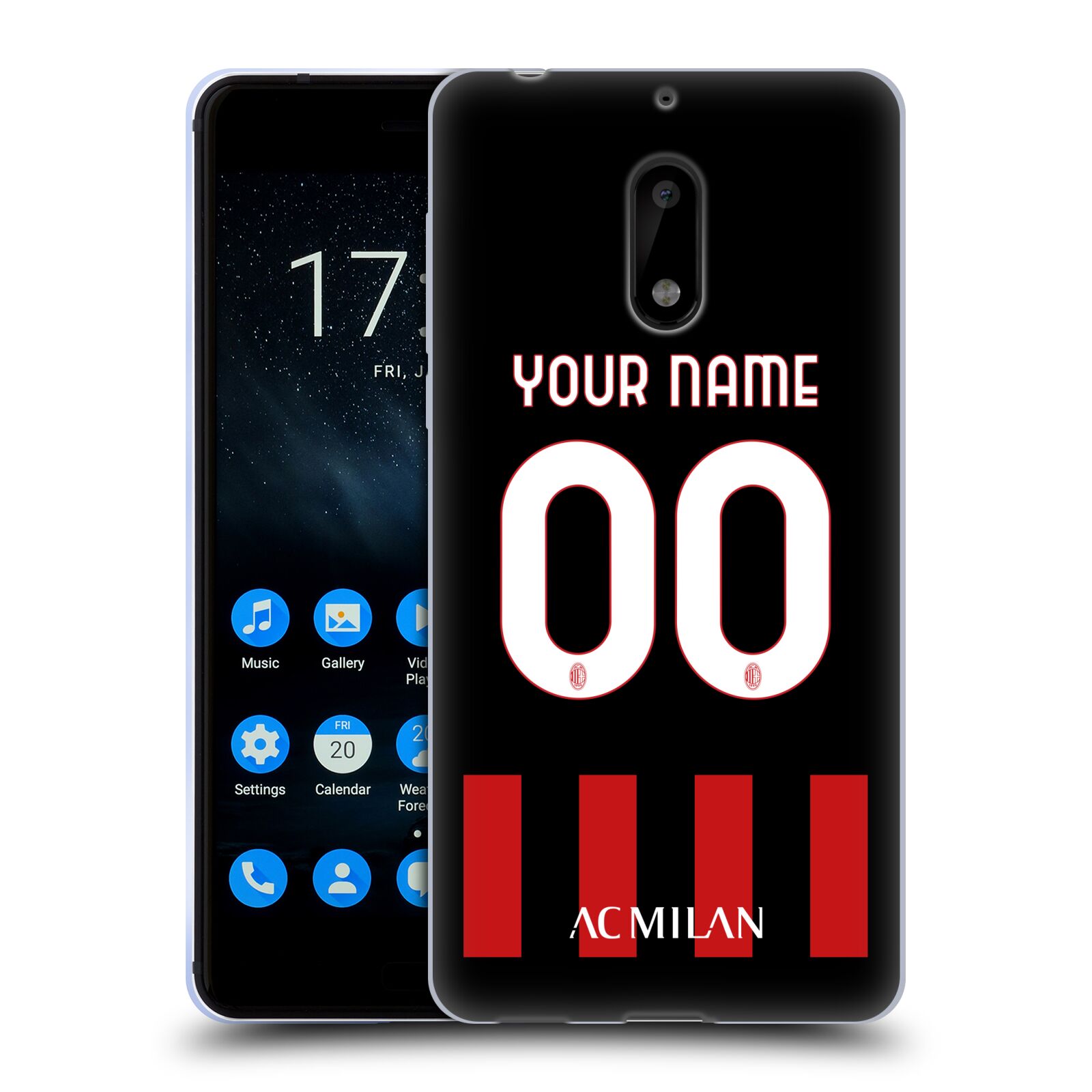 CUSTOM CUSTOMIZED PERSONALIZED AC MILAN 2022/23 KIT GEL CASE FOR NOKIA PHONES 1