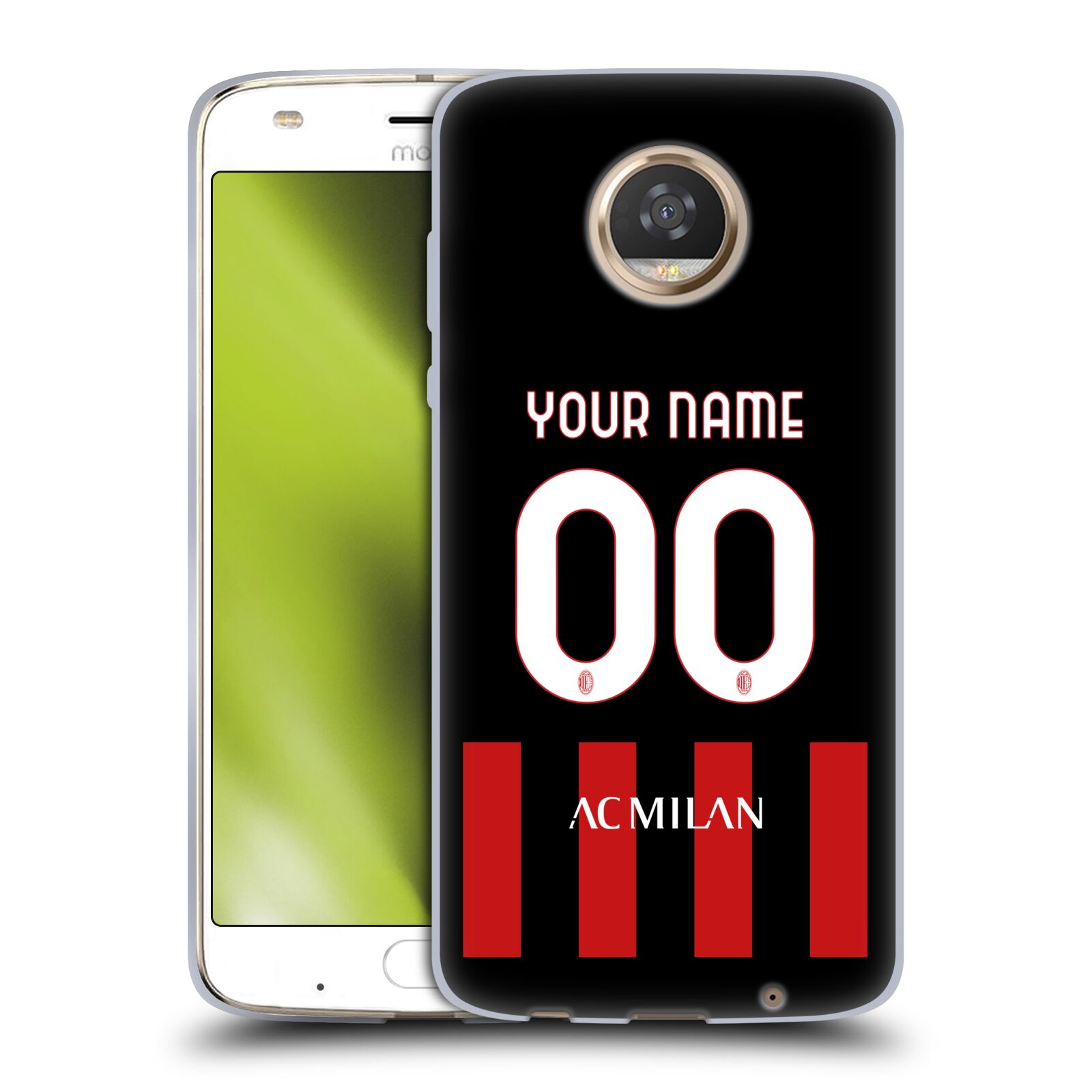 CUSTOM CUSTOMIZED PERSONALIZED AC MILAN 2022/23 KIT GEL CASE FOR MOTOROLA PHONES