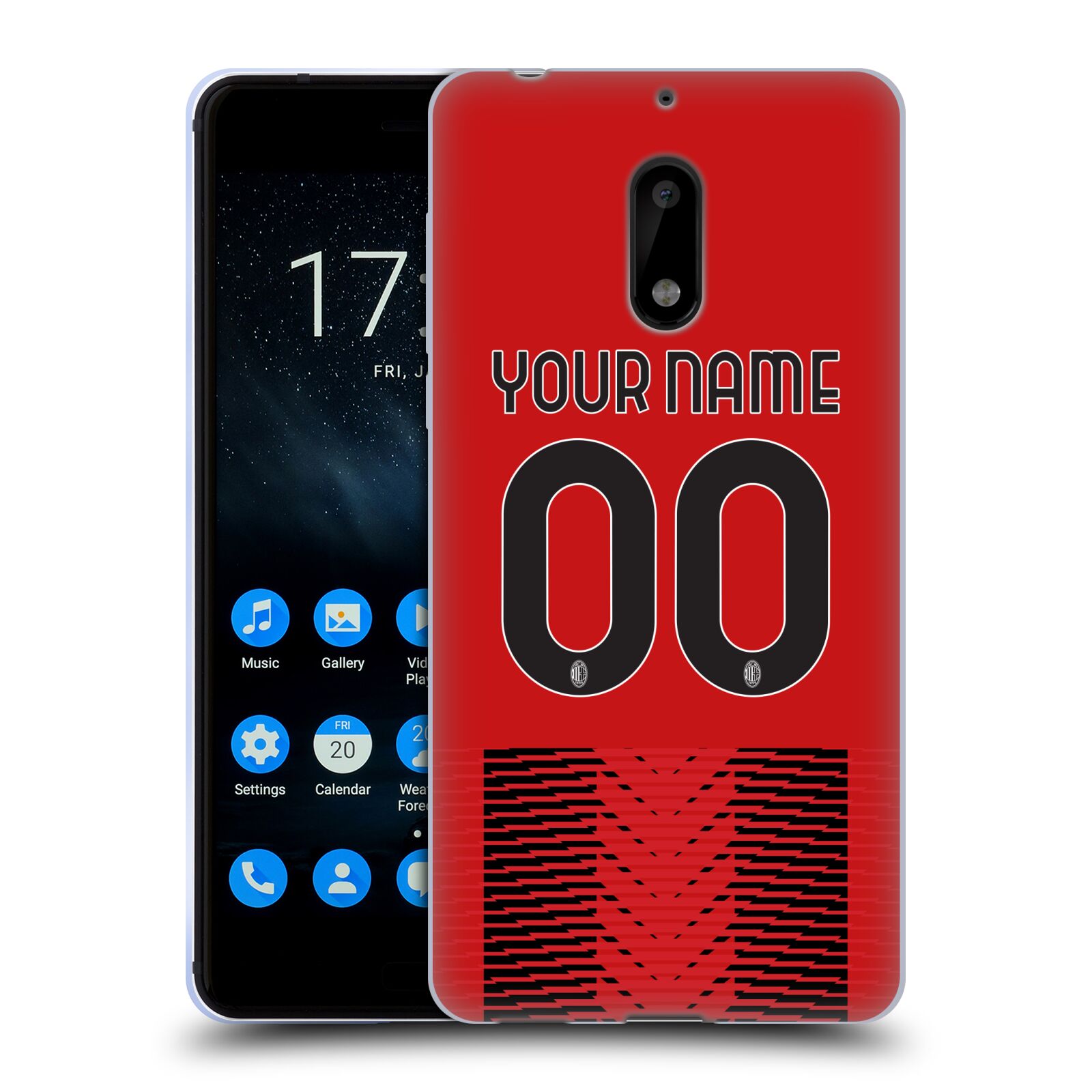 CUSTOM CUSTOMIZED PERSONALIZED AC MILAN 2023/24 KIT GEL CASE FOR NOKIA PHONES 1