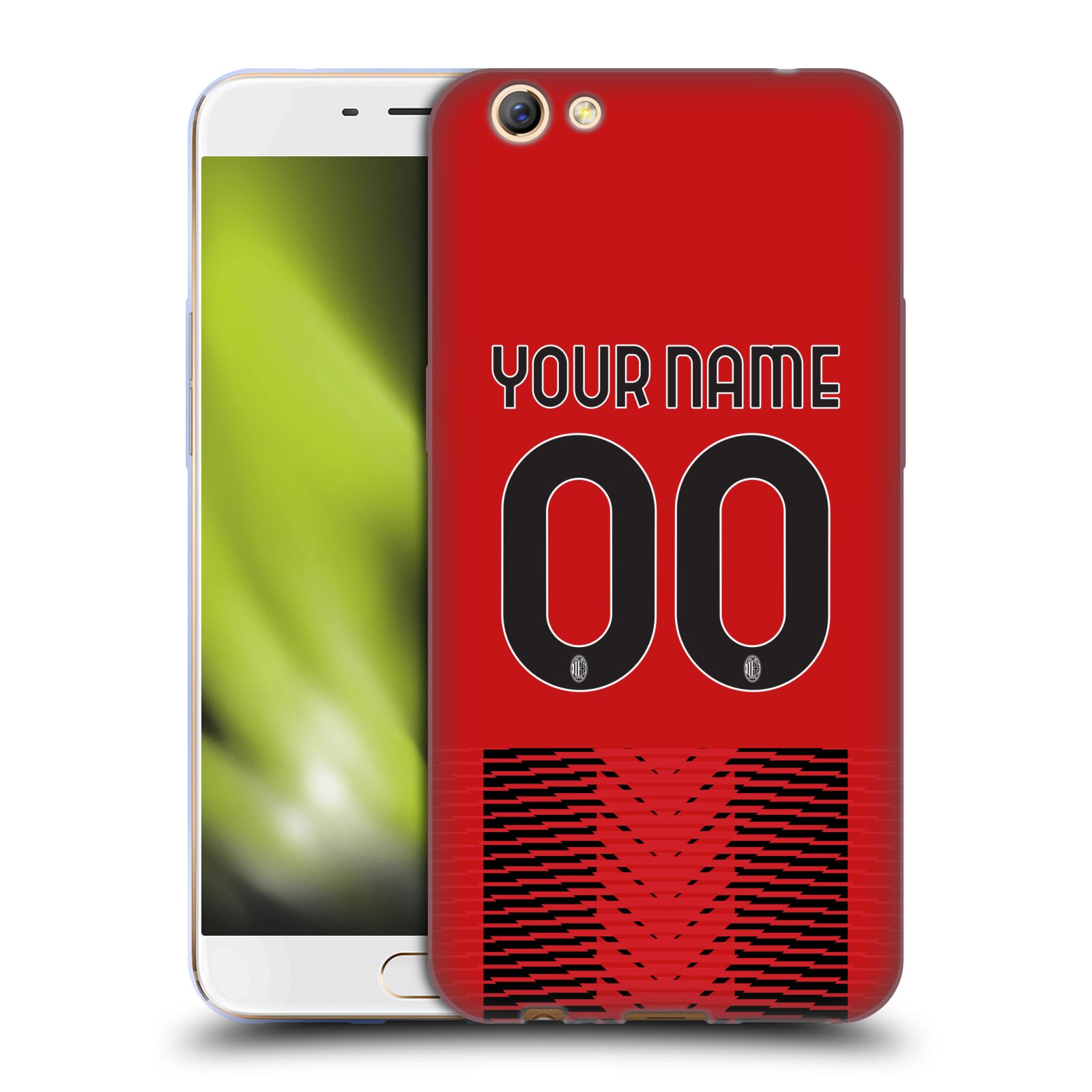 CUSTOM CUSTOMIZED PERSONALIZED AC MILAN 2023/24 KIT GEL CASE FOR OPPO PHONES