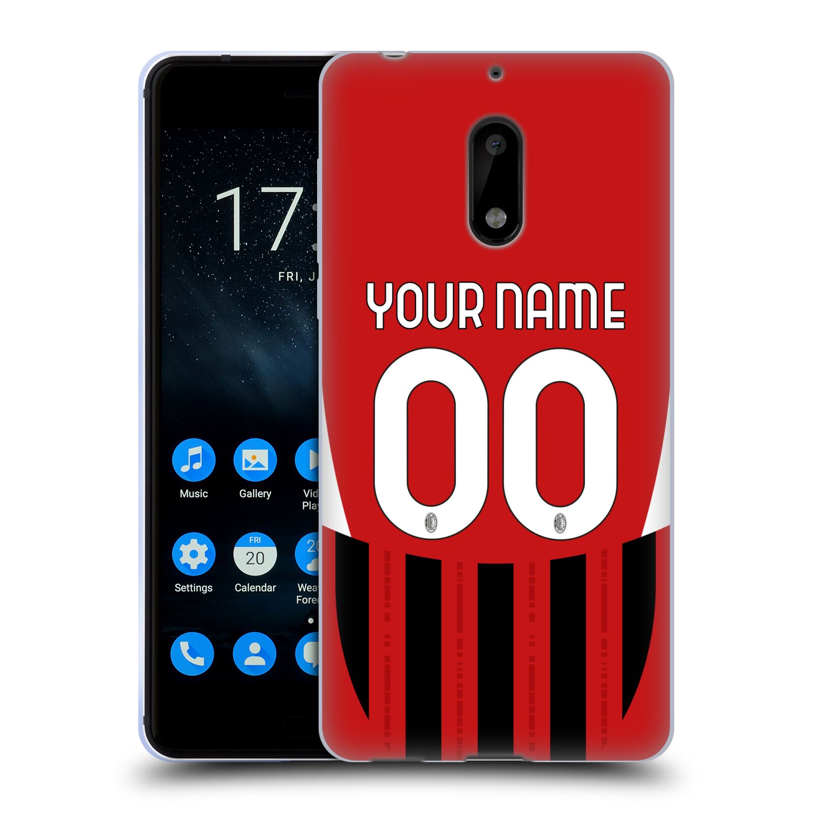 CUSTOM CUSTOMIZED PERSONALIZED AC MILAN 2024/25 KIT GEL CASE FOR NOKIA PHONES 1