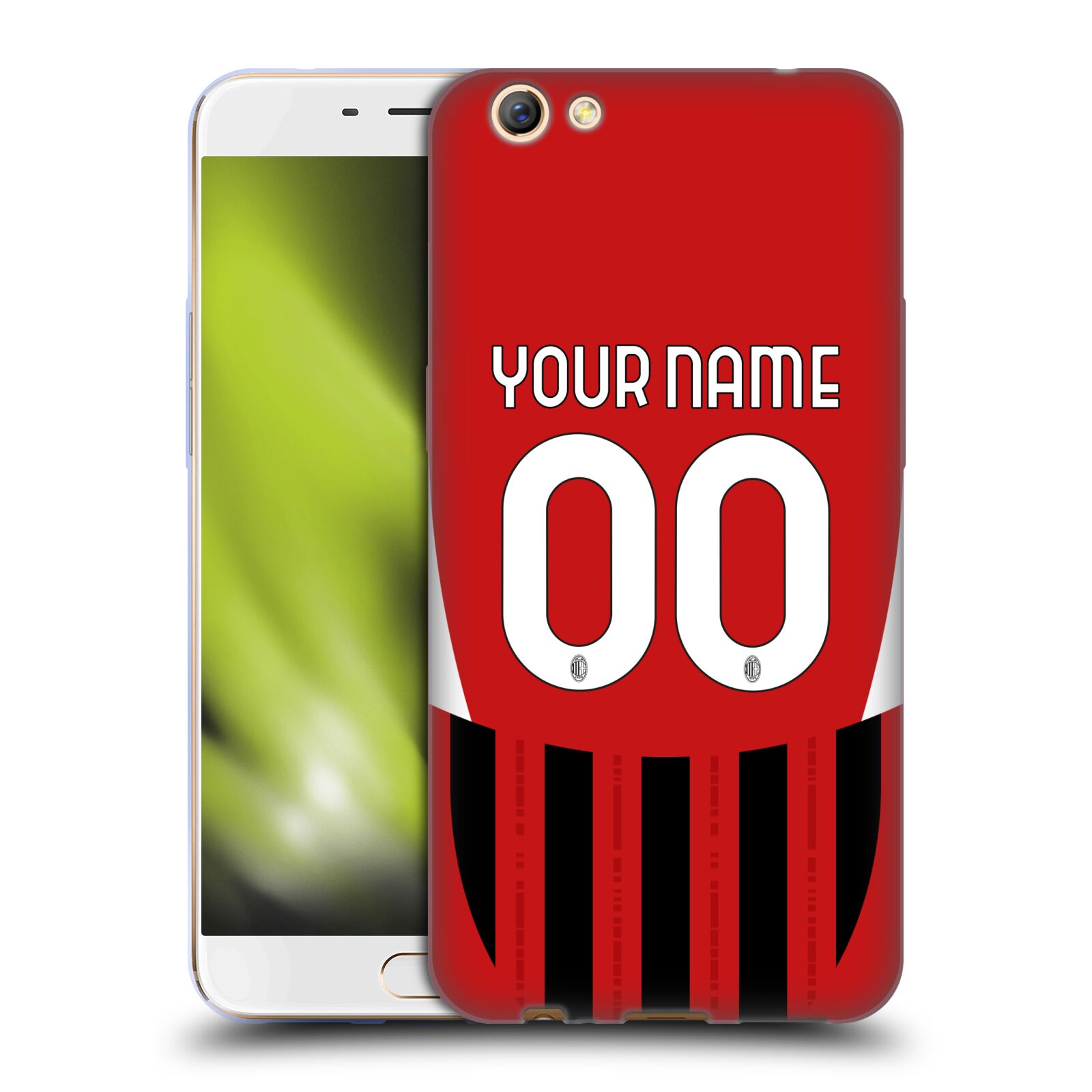 CUSTOM CUSTOMIZED PERSONALIZED AC MILAN 2024/25 KIT GEL CASE FOR OPPO PHONES