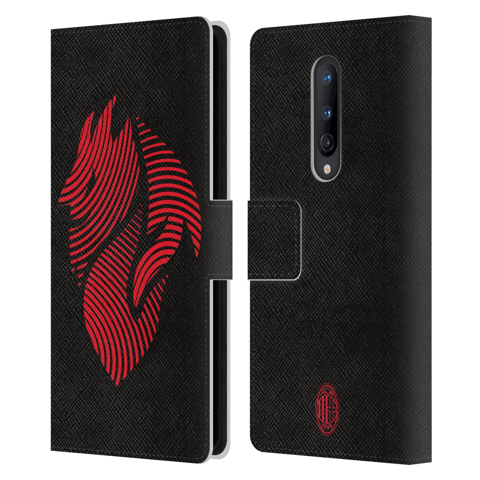 OFFICIAL AC MILAN GRAPHICS LEATHER BOOK WALLET CASE COVER FOR ONEPLUS PHONES - Picture 9 of 11