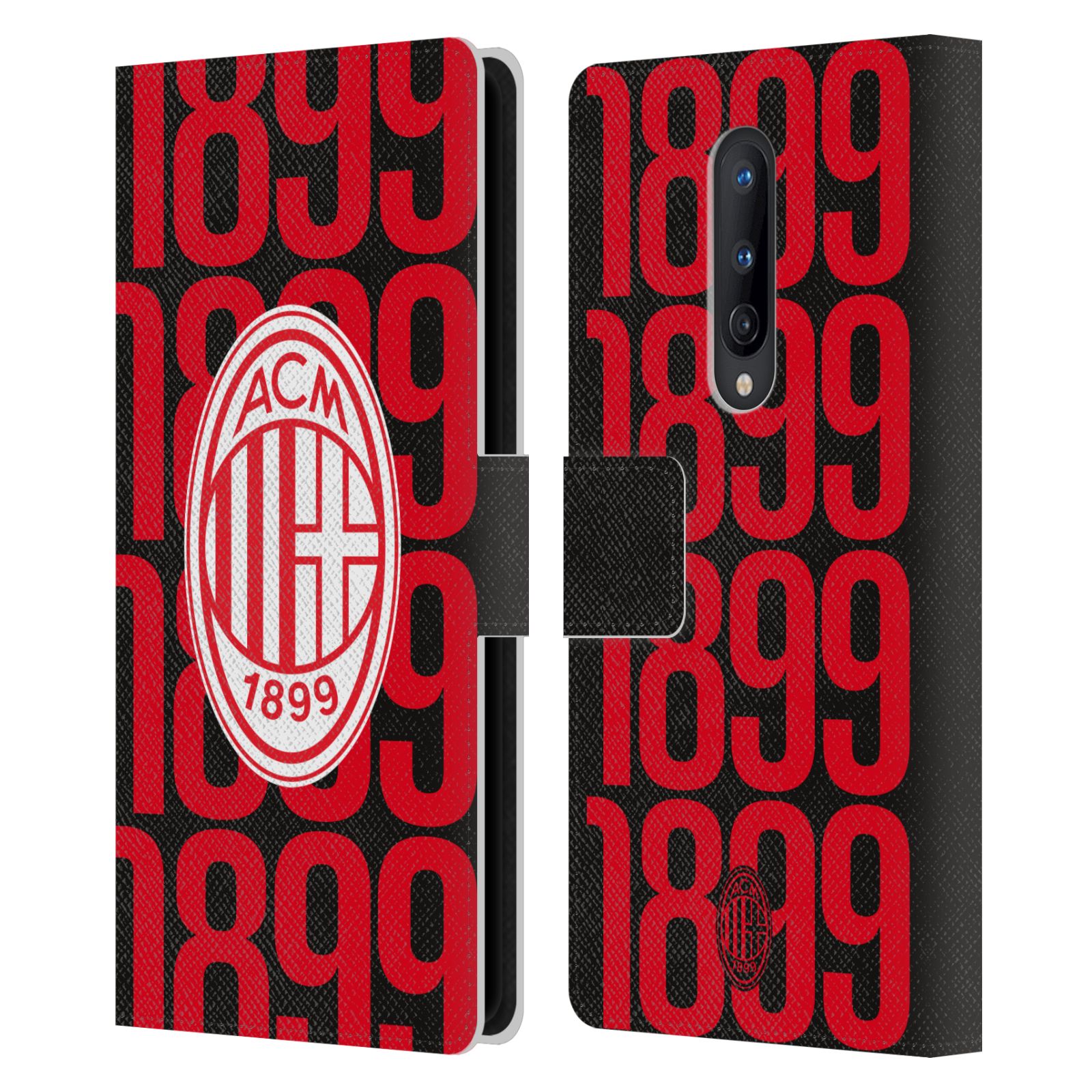 OFFICIAL AC MILAN GRAPHICS LEATHER BOOK WALLET CASE COVER FOR ONEPLUS PHONES - Picture 10 of 11