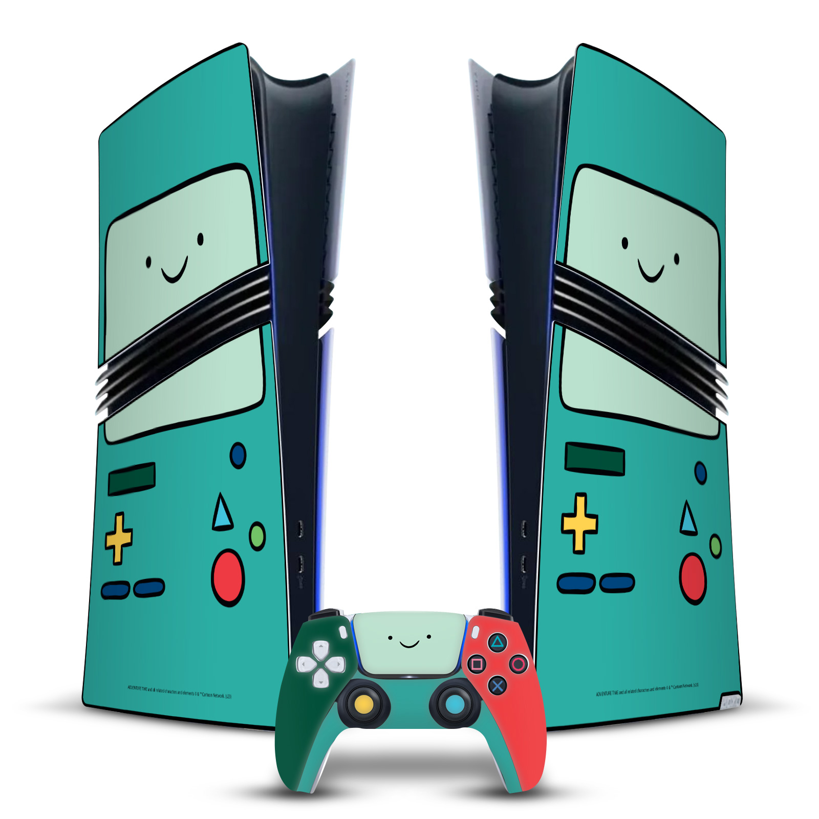 ADVENTURE TIME GRAPHICS VINYL SKIN FOR SONY PS5 PRO DIGITAL EDITION BUNDLE