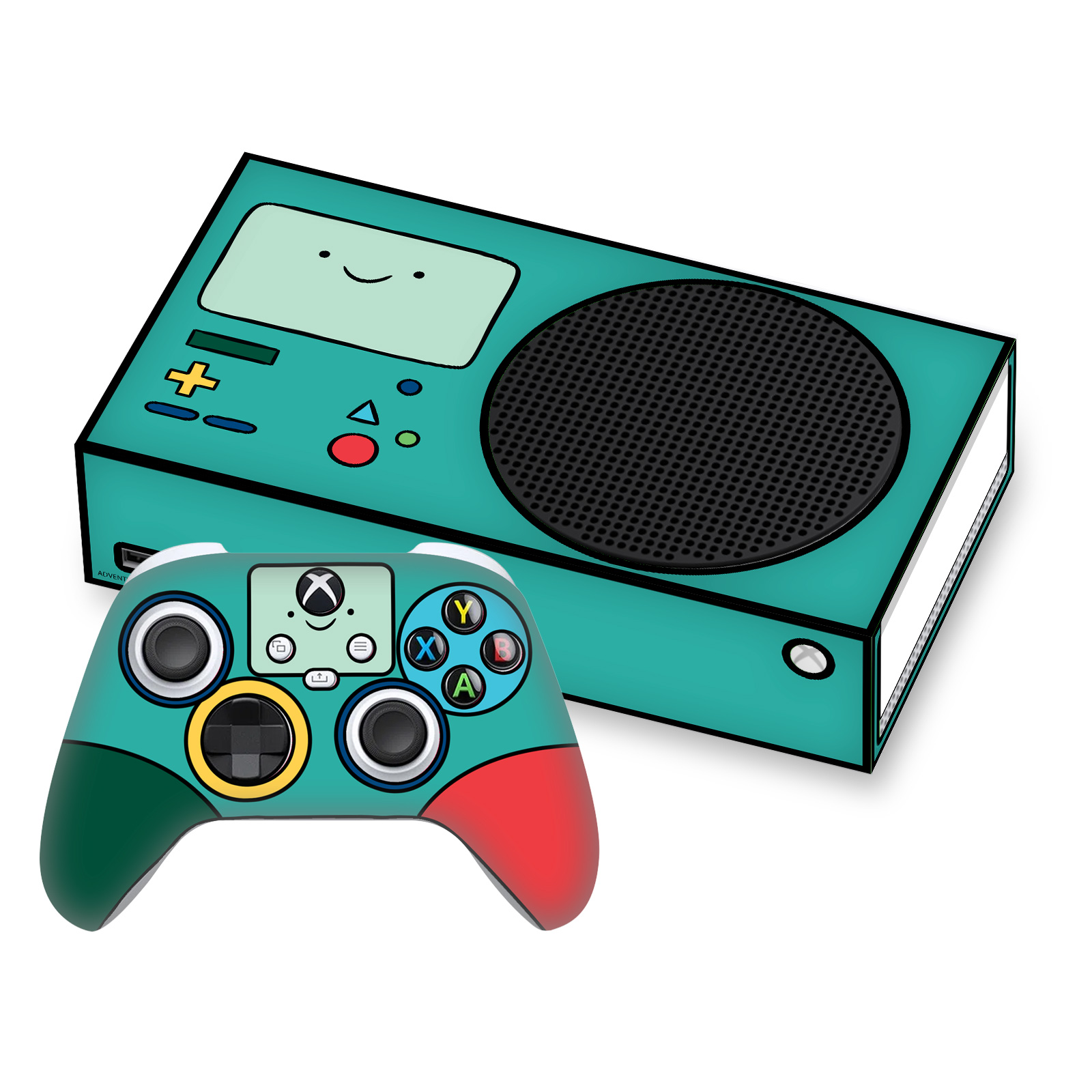 OFFICIAL ADVENTURE TIME GRAPHICS VINYL SKIN FOR SERIES S CONSOLE & CONTROLLER