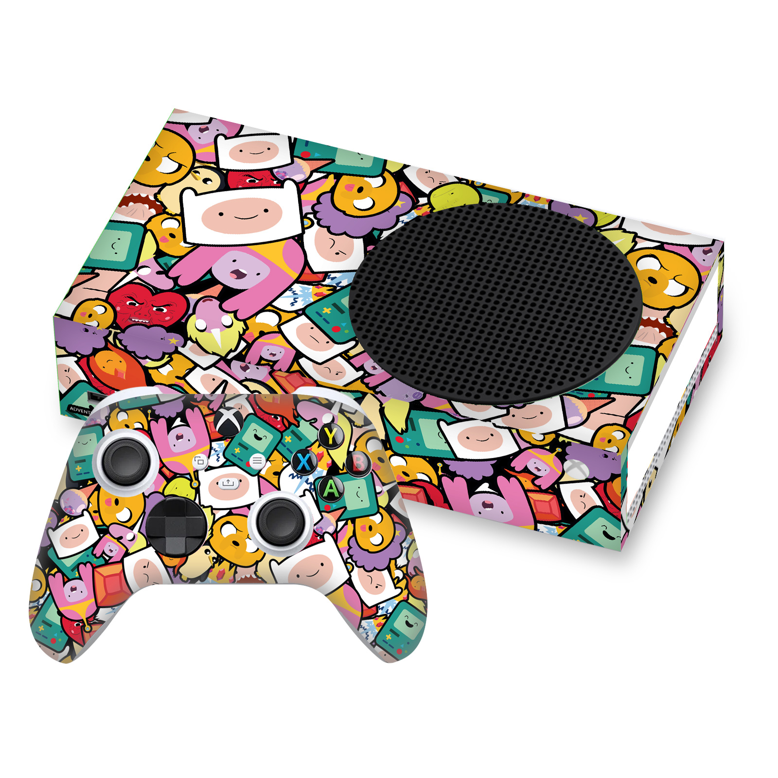 OFFICIAL ADVENTURE TIME GRAPHICS VINYL SKIN FOR SERIES S CONSOLE & CONTROLLER