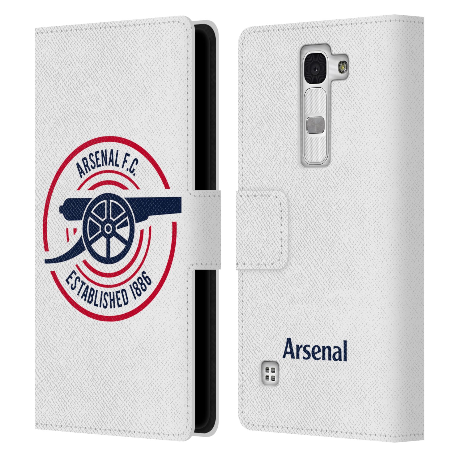 OFFICIAL ARSENAL FC CREST AND GUNNERS LOGO LEATHER BOOK CASE FOR LG PHONES 2 - Picture 7 of 12