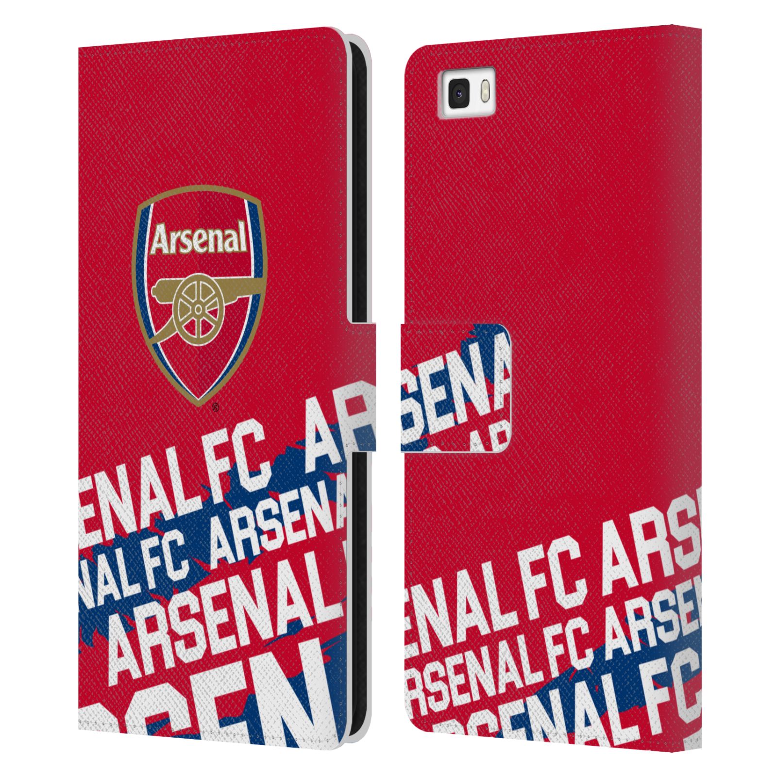 OFFICIAL ARSENAL FC CREST AND GUNNERS LOGO LEATHER BOOK CASE FOR HUAWEI PHONES 2 - Picture 7 of 7