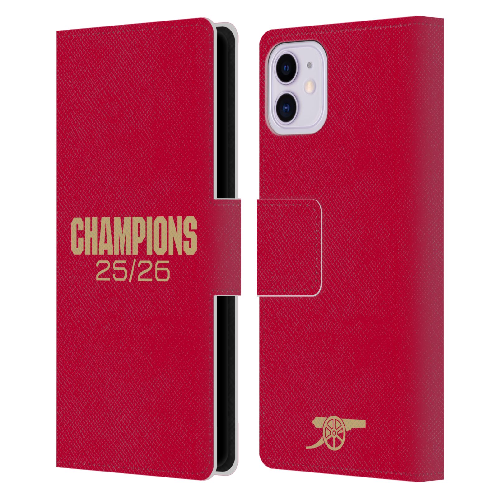 Red Leather Wallet Case for iPhone 11