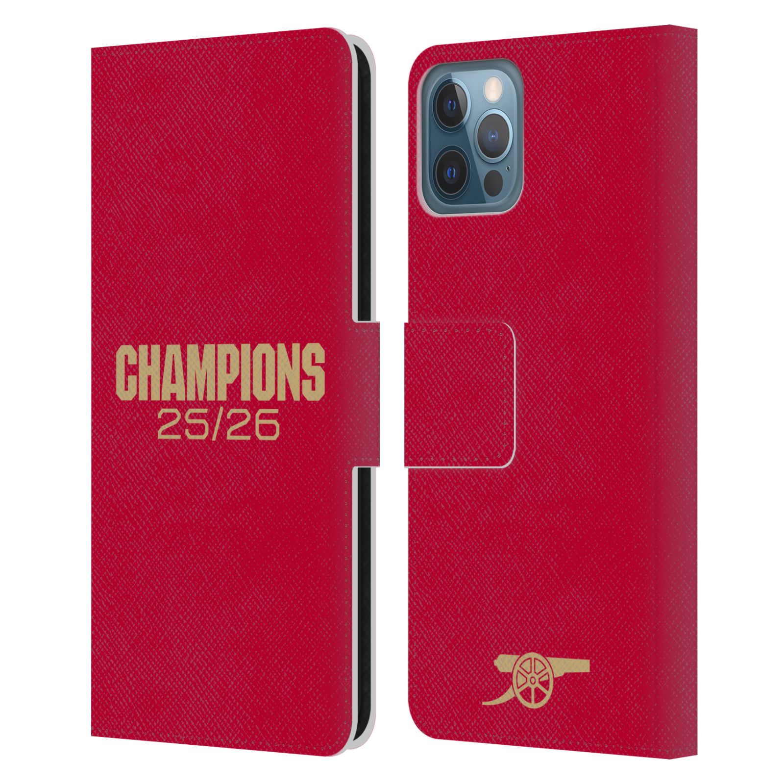 Red Leather Wallet Case for iPhone 12 / 12 Pro