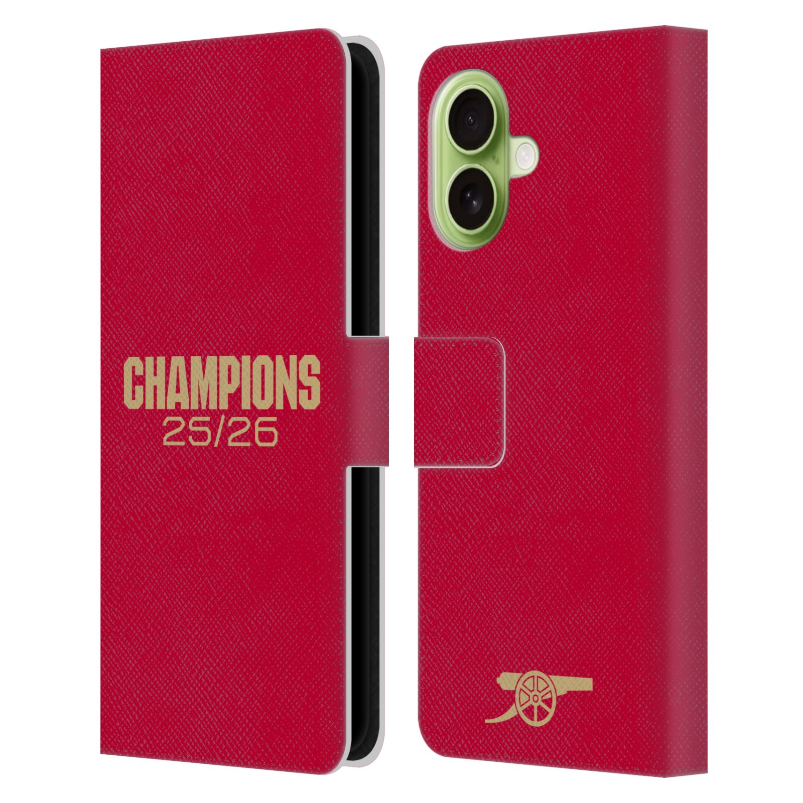 Red Leather Wallet Case for iPhone 17