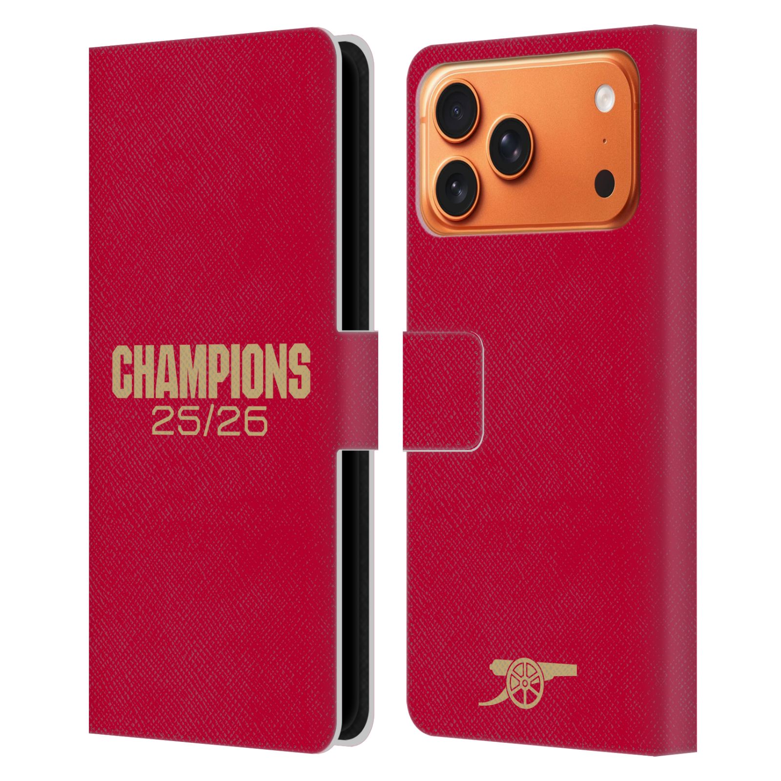 Red Leather Wallet Case for iPhone 17 Pro Max