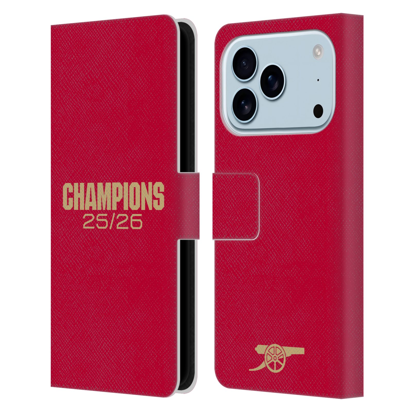 Red Leather Wallet Case for iPhone 17 Pro