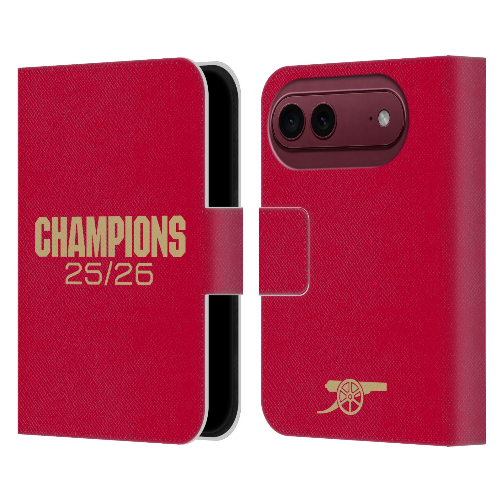 Red Leather Wallet Case for iPhone Duo