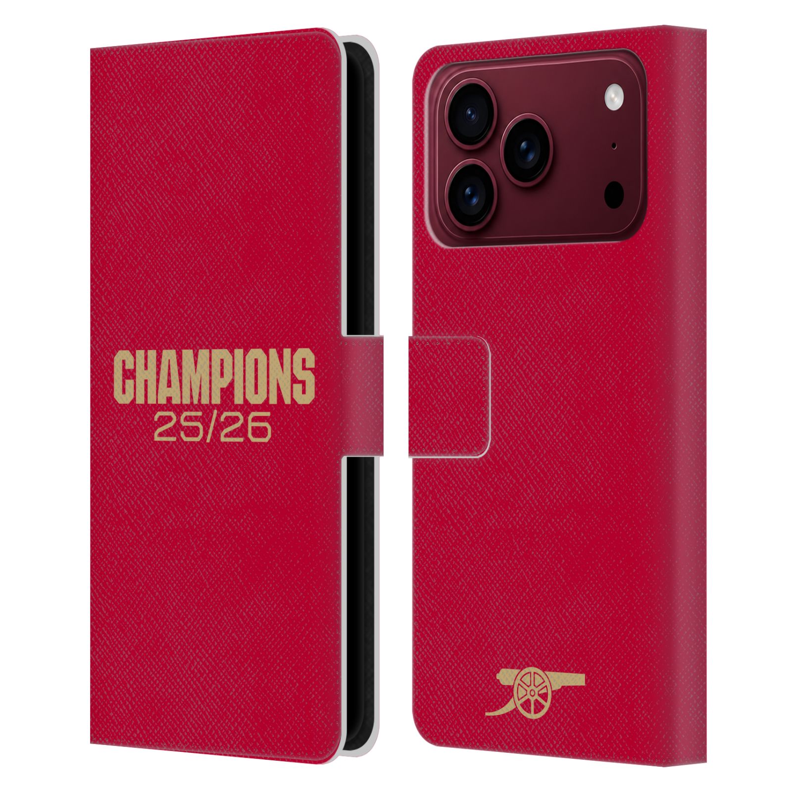 Red Leather Wallet Case for iPhone 18 Pro Max