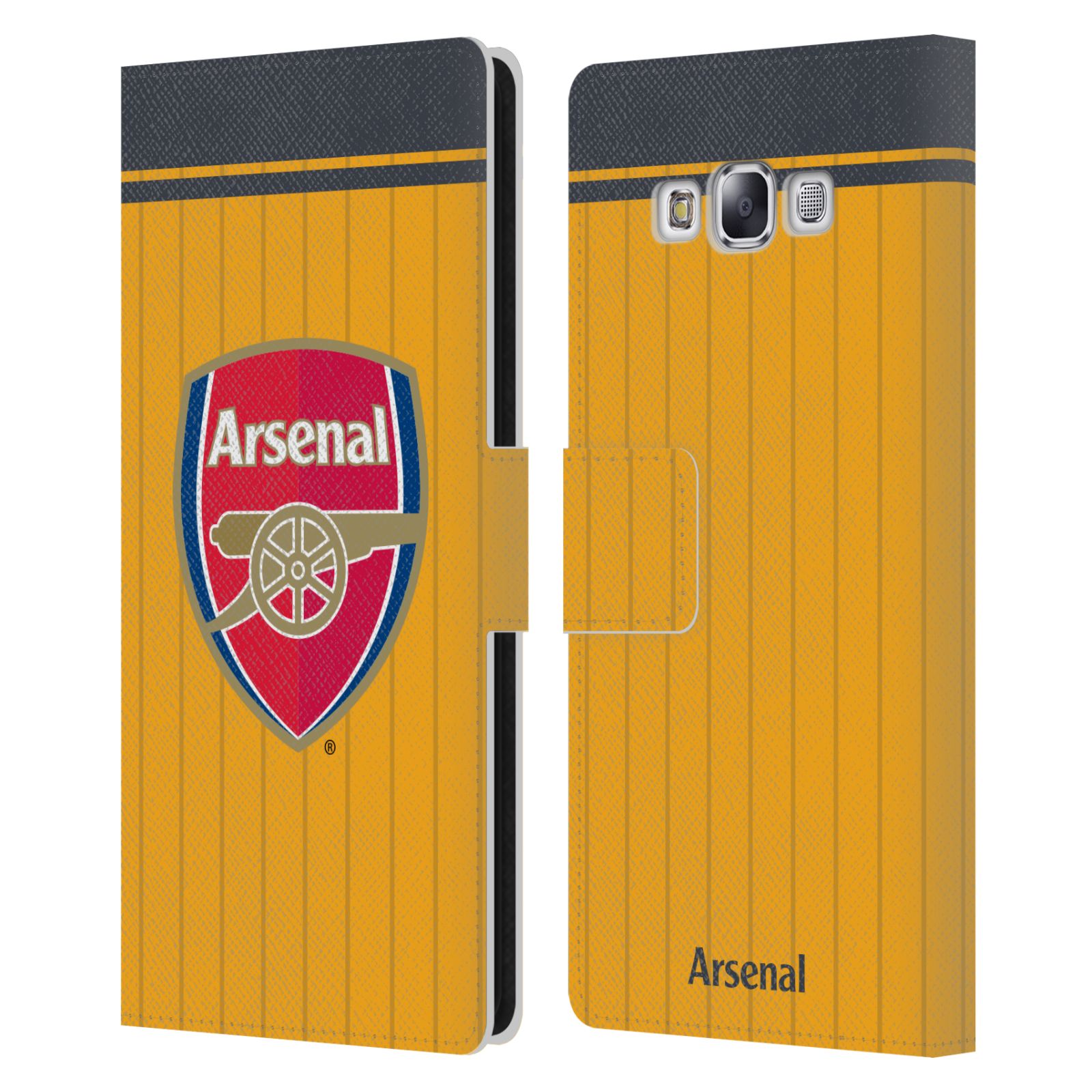 OFFICIAL ARSENAL FC 2016/17 CREST KIT LEATHER BOOK CASE FOR SAMSUNG PHONES 3 - Picture 7 of 12