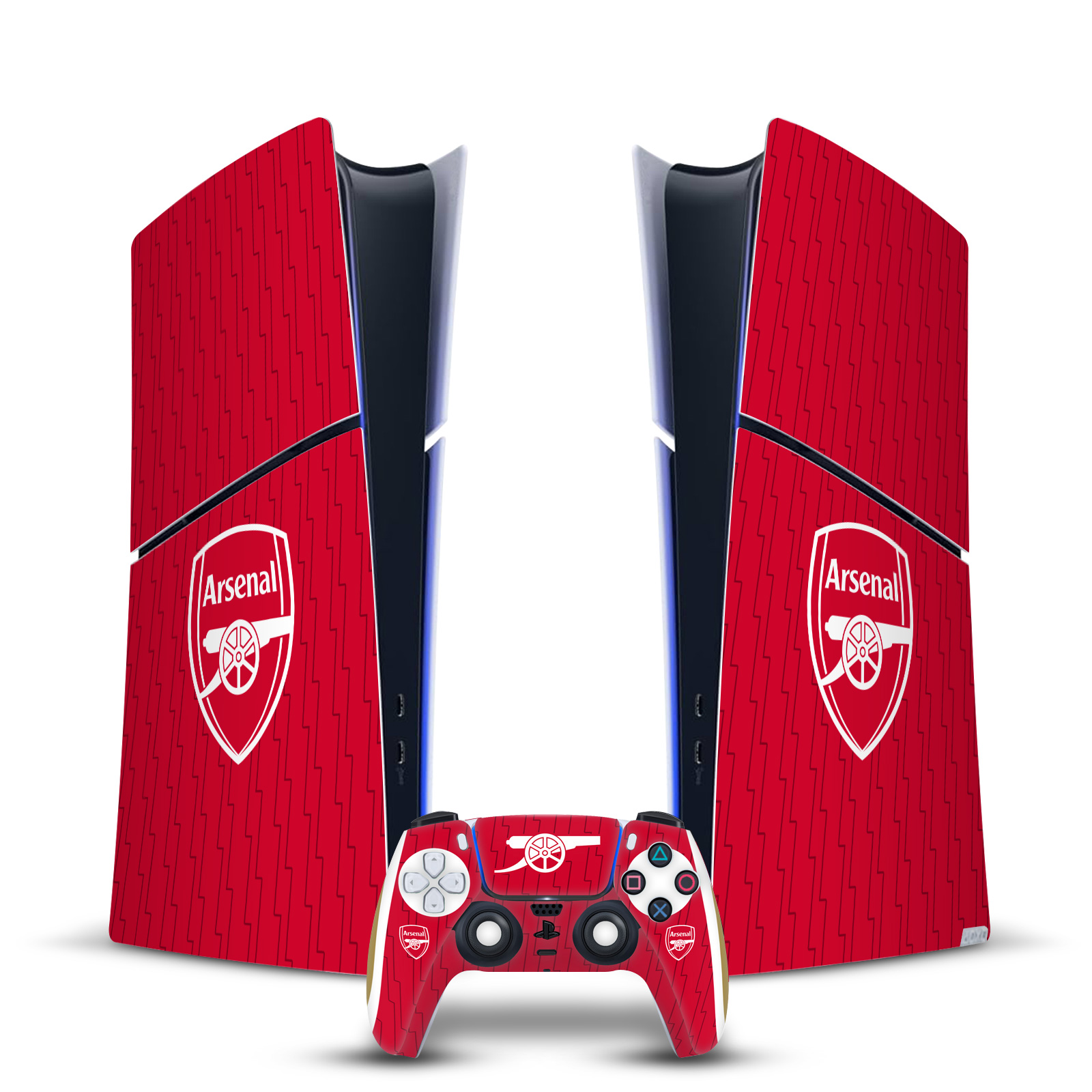 ARSENAL FC 2023/24 CREST KIT VINYL SKIN FOR PS5 SLIM DIGITAL EDITION BUNDLE