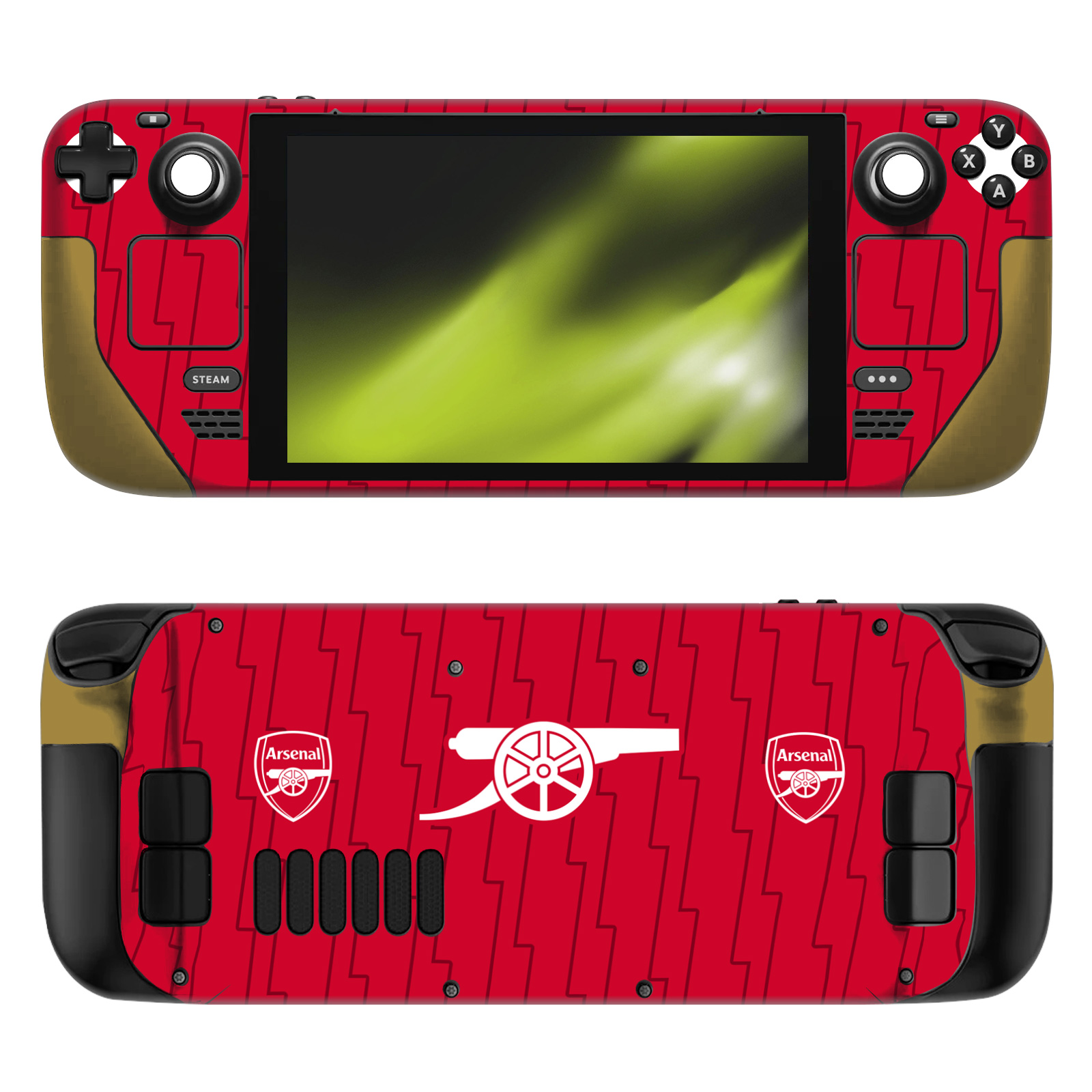 OFFICIAL ARSENAL FC 2023/24 CREST KIT VINYL STICKER SKIN DECAL FOR STEAM DECK