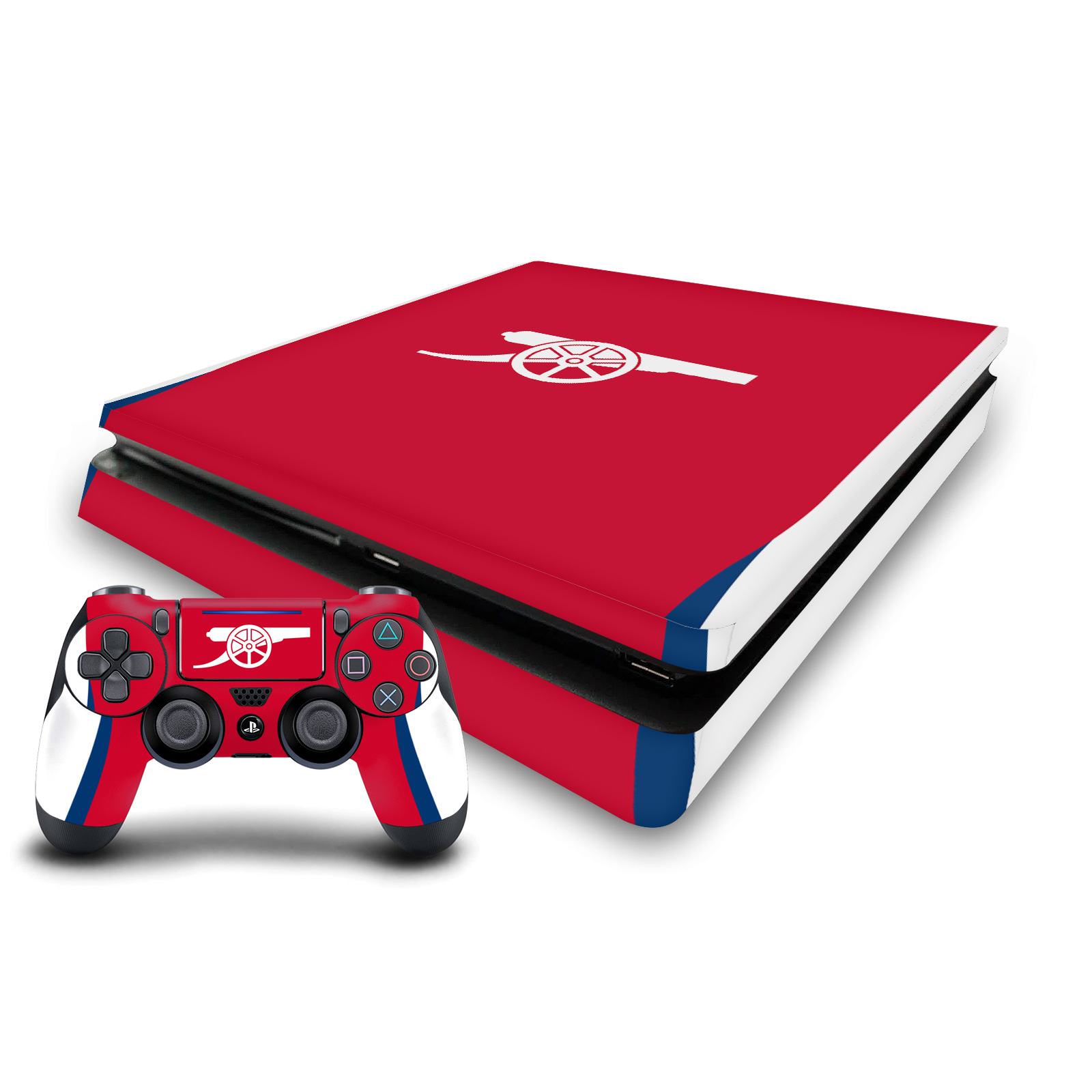 OFFICIAL ARSENAL FC 2024/25 KIT VINYL SKIN FOR PS4 SLIM CONSOLE & DUALSHOCK 4 - Picture 11 of 12
