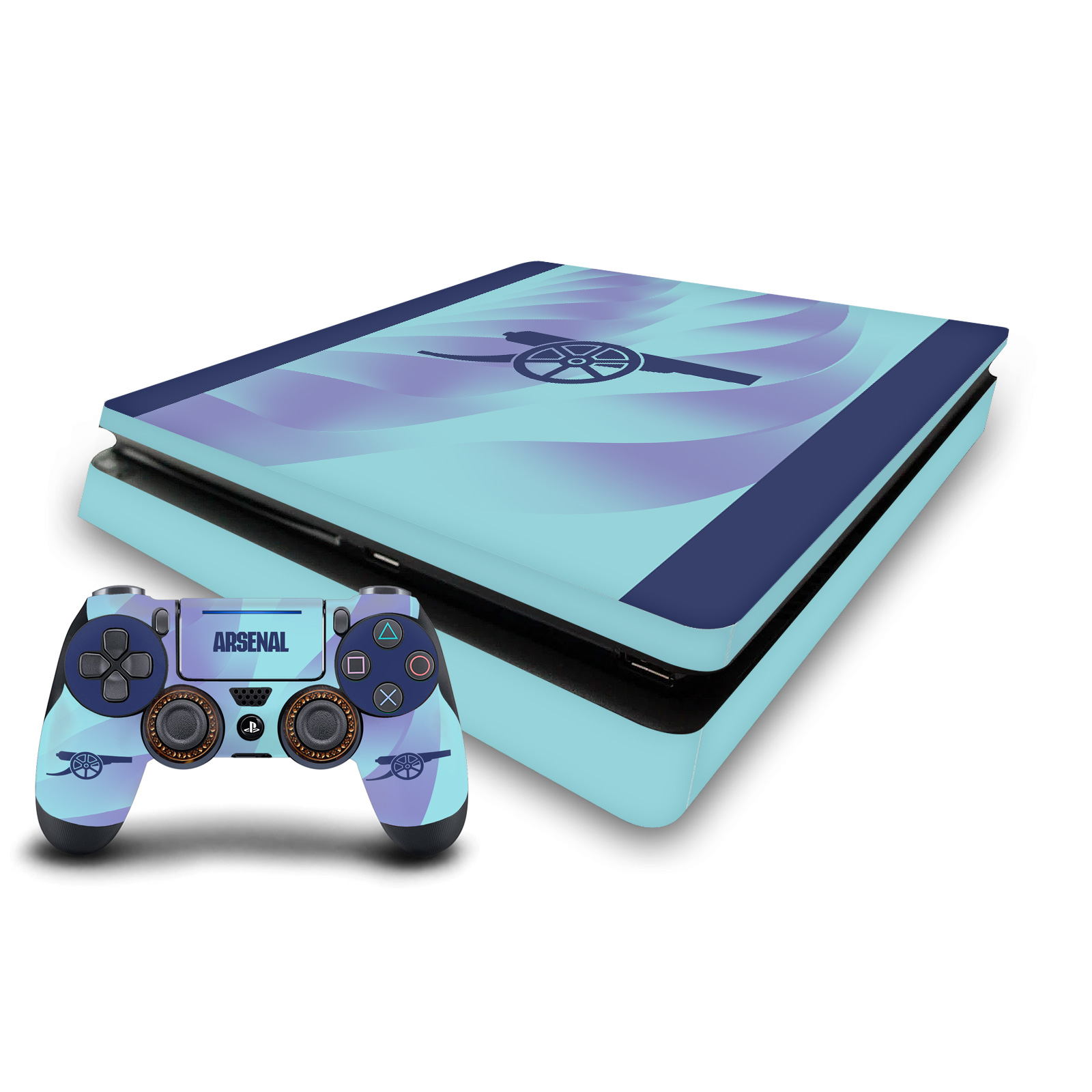 OFFICIAL ARSENAL FC 2024/25 KIT VINYL SKIN FOR PS4 SLIM CONSOLE & DUALSHOCK 4 - Picture 12 of 12