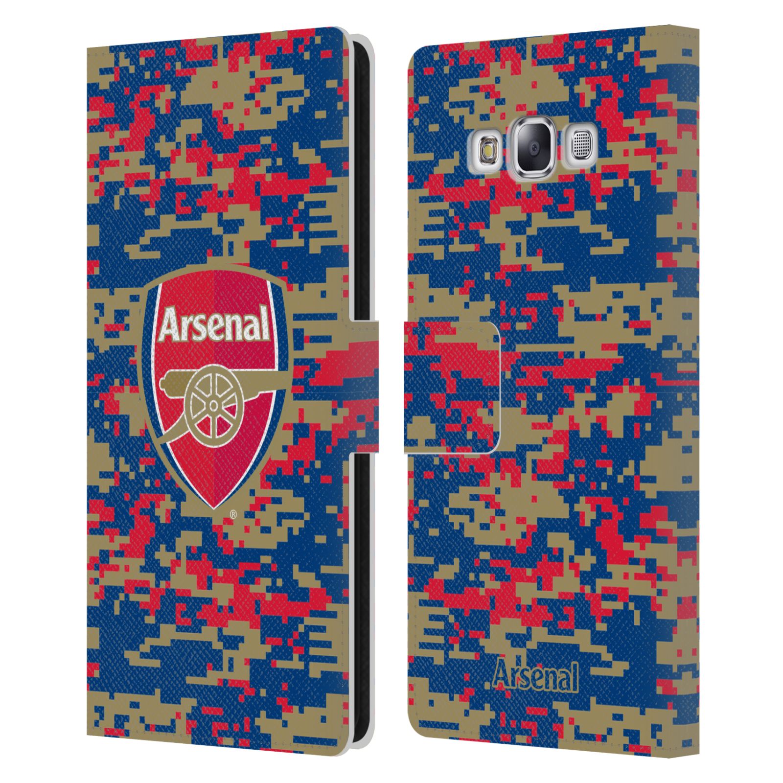 OFFICIAL ARSENAL FC CREST PATTERNS LEATHER BOOK CASE FOR SAMSUNG PHONES 3 - Picture 8 of 14