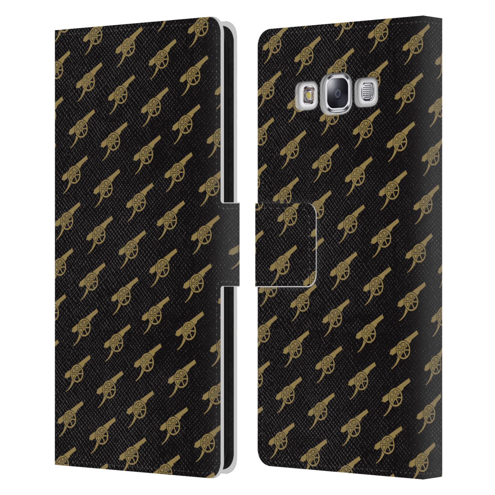 OFFICIAL ARSENAL FC CREST PATTERNS LEATHER BOOK CASE FOR SAMSUNG PHONES 3 - Picture 9 of 14