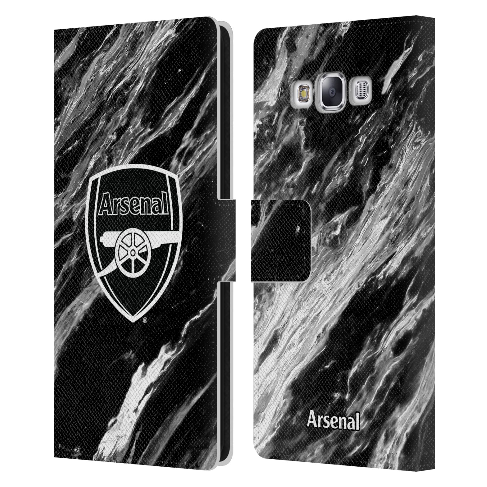 OFFICIAL ARSENAL FC CREST PATTERNS LEATHER BOOK CASE FOR SAMSUNG PHONES 3 - Picture 10 of 14