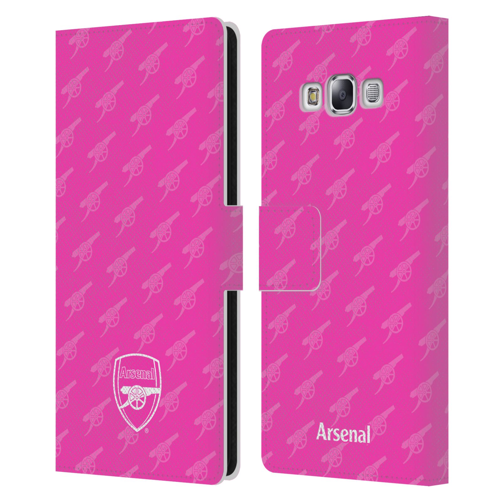 OFFICIAL ARSENAL FC CREST PATTERNS LEATHER BOOK CASE FOR SAMSUNG PHONES 3 - Picture 11 of 14