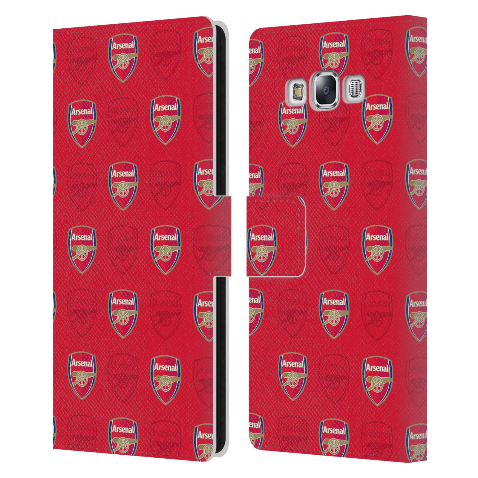 OFFICIAL ARSENAL FC CREST PATTERNS LEATHER BOOK CASE FOR SAMSUNG PHONES 3 - Picture 13 of 14