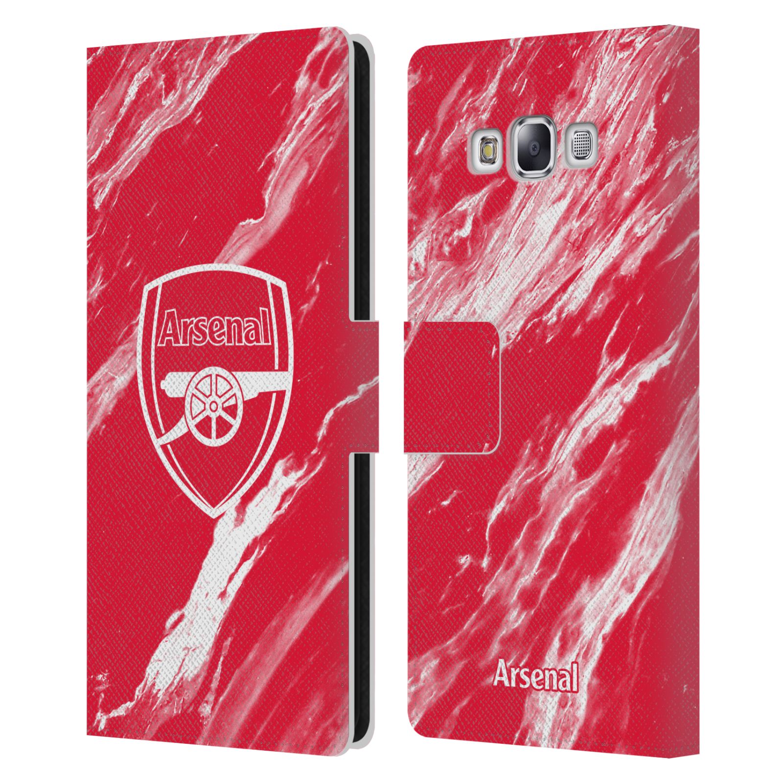 OFFICIAL ARSENAL FC CREST PATTERNS LEATHER BOOK CASE FOR SAMSUNG PHONES 3 - Picture 14 of 14