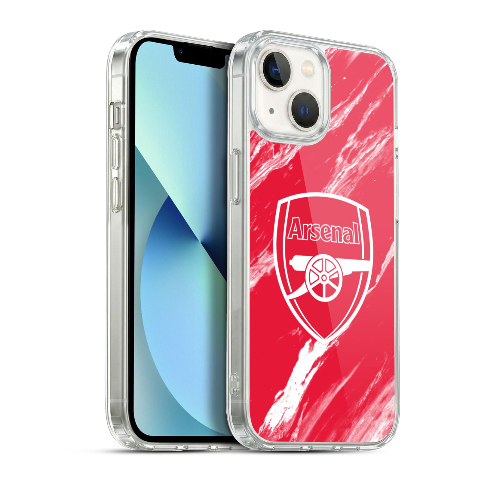 Red Marble Hybrid MagSafe Case for iPhone 13