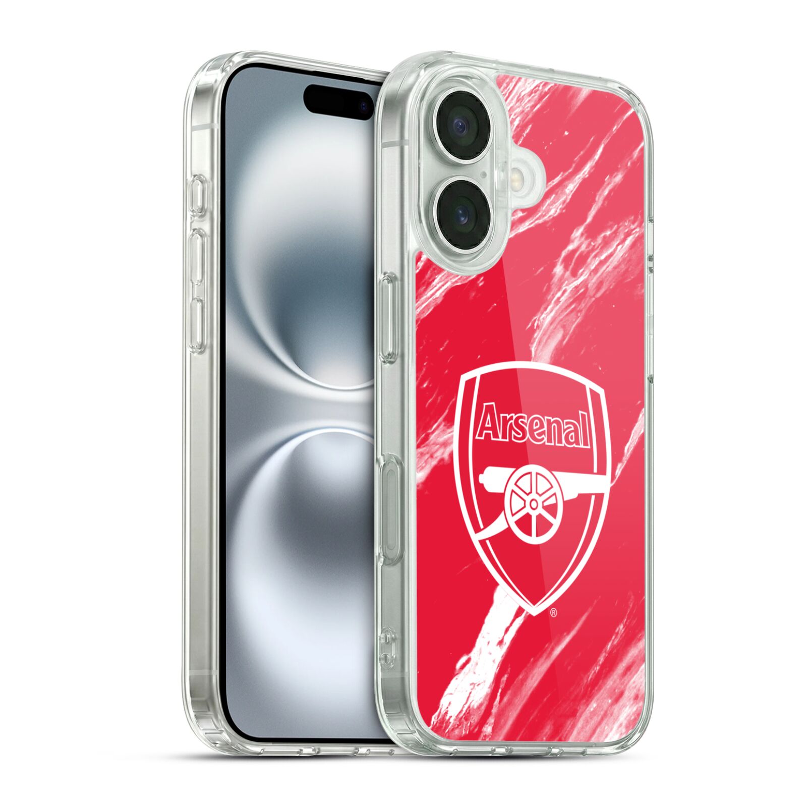 Red Marble Hybrid MagSafe Case for iPhone 16