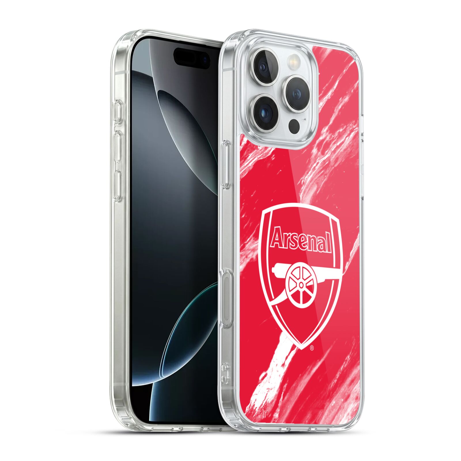 Red Marble Hybrid MagSafe Case for iPhone 16 Pro Max