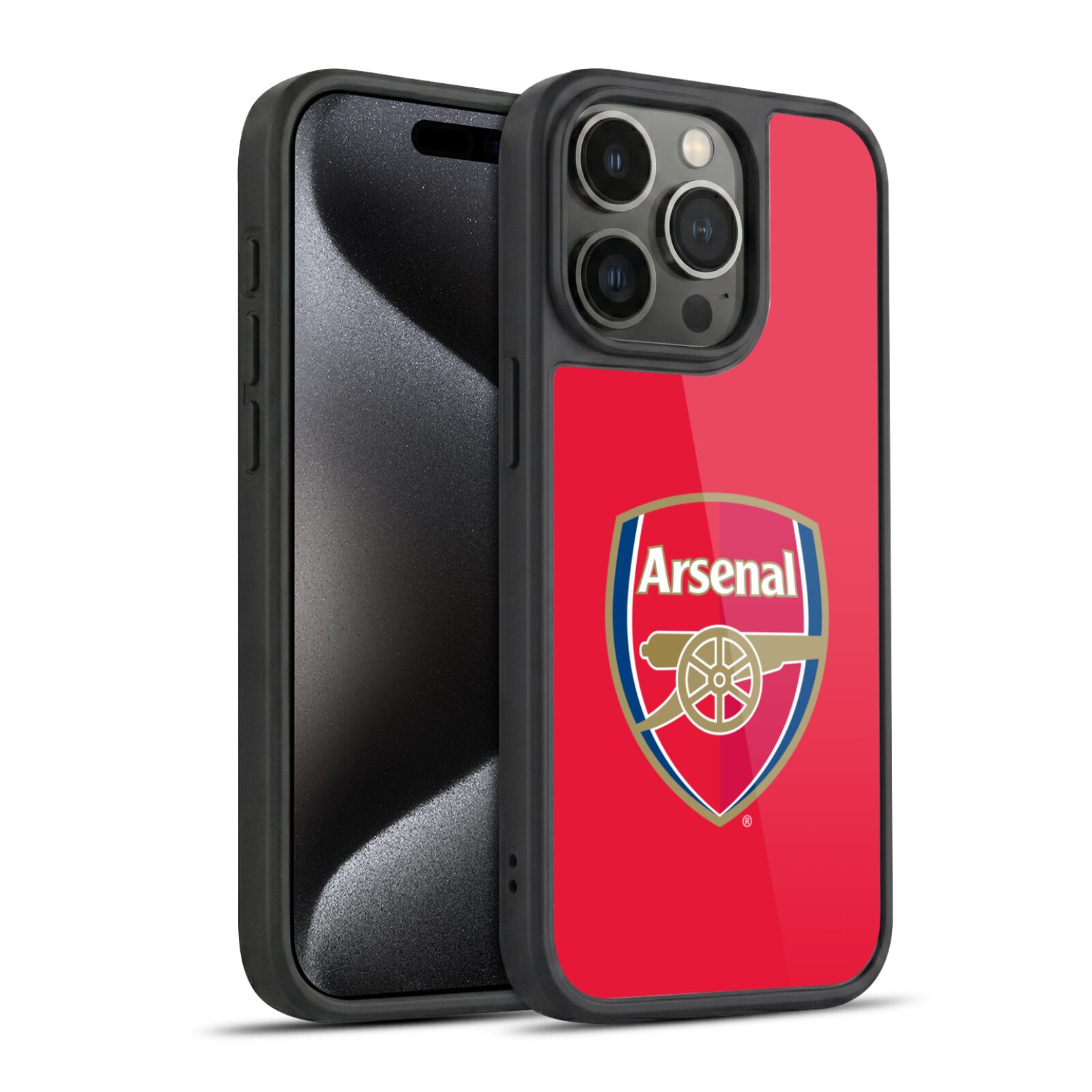 OFFICIAL ARSENAL FC CREST 2 GEL ARMOUR CASE FOR APPLE iPHONE PHONES