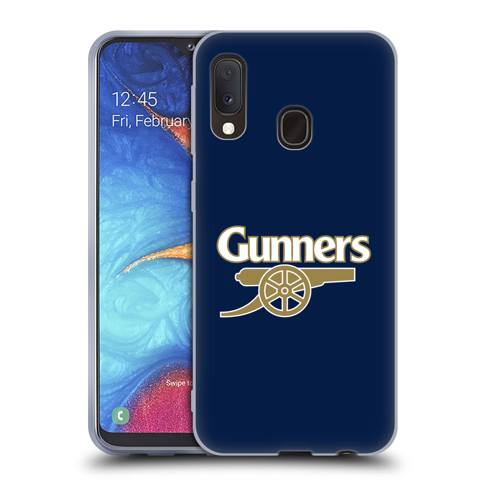 Silikonové pouzdro na mobil Samsung Galaxy A20e - Head Case - Arsenal FC - Gunners (Silikonový kryt, obal, pouzdro na mobilní telefon s motivem klubu Arsenal FC - Gunners pro Samsung Galaxy A20e A202F Dual SIM)