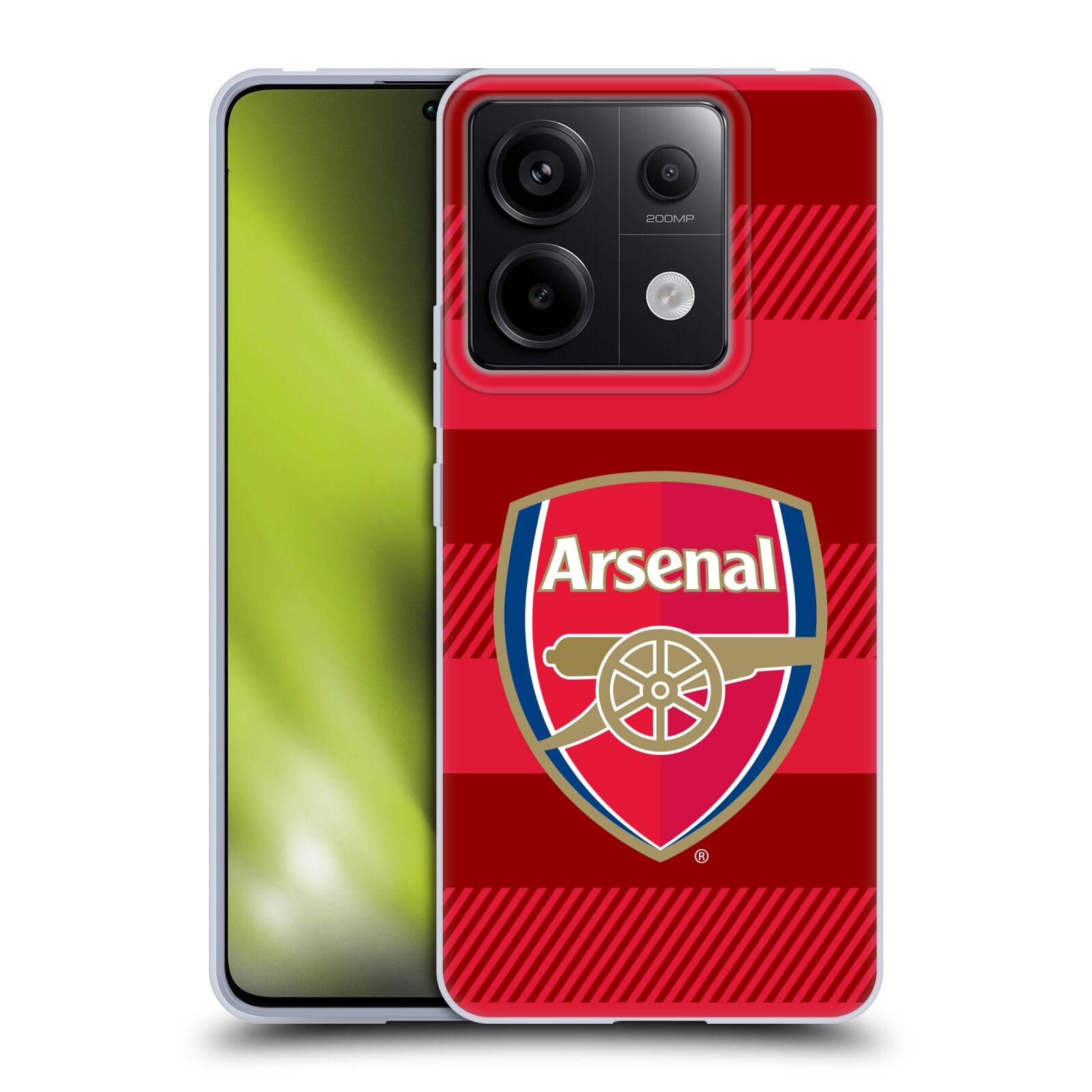 Silikonové pouzdro - Xiaomi Redmi Note 13 Pro 5G / Poco X6 5G - Head Case - Arsenal FC - Logo s pruhy (Silikonový kryt, obal, pouzdro na mobilní telefon s motivem klubu Arsenal FC - Logo s pruhy pro Xiaomi Redmi Note 13 Pro 5G / Poco X6 5G)