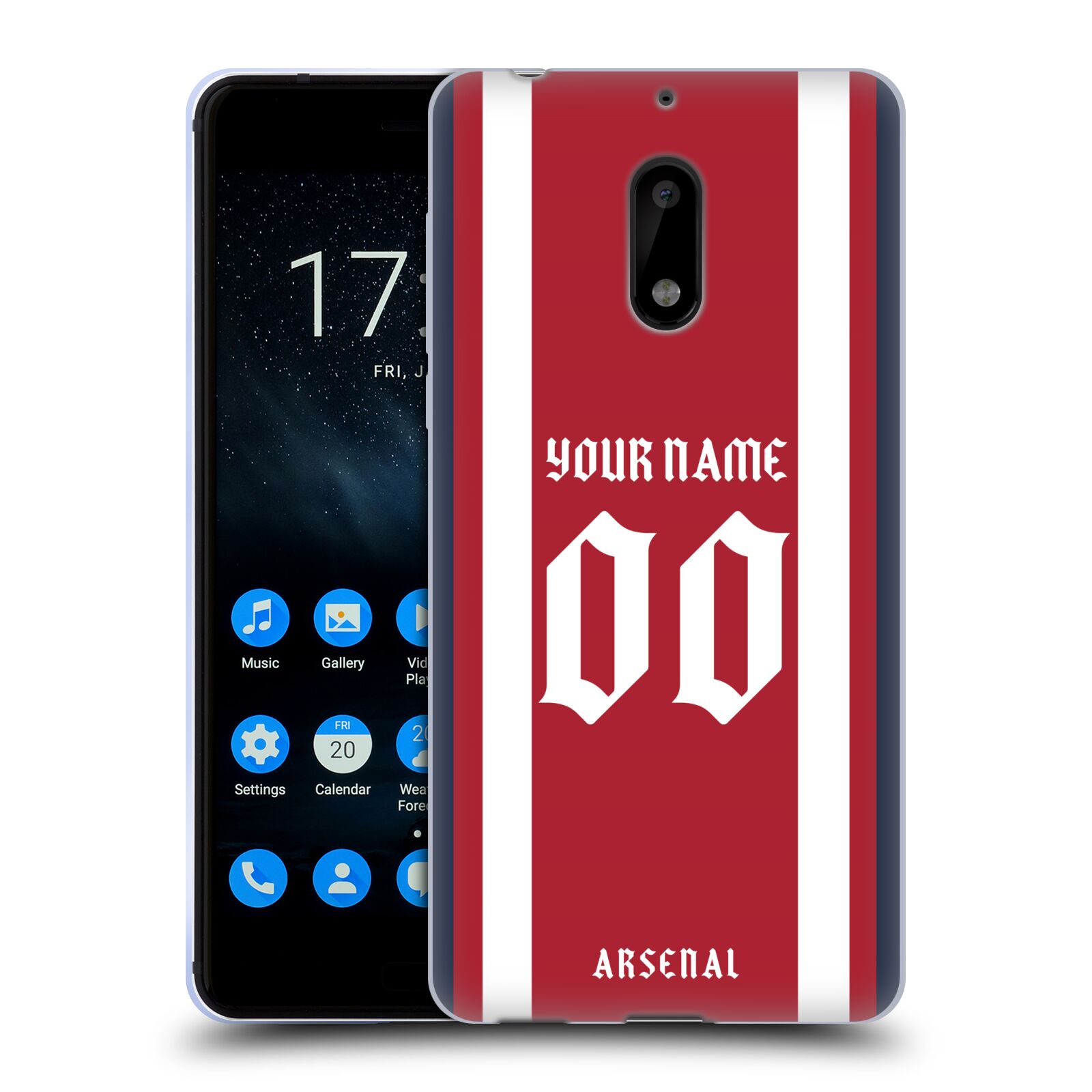 CUSTOM PERSONALISED ARSENAL FC 2021/22 KIT SOFT GEL CASE FOR NOKIA PHONES 1 - 第 9/9 張圖片
