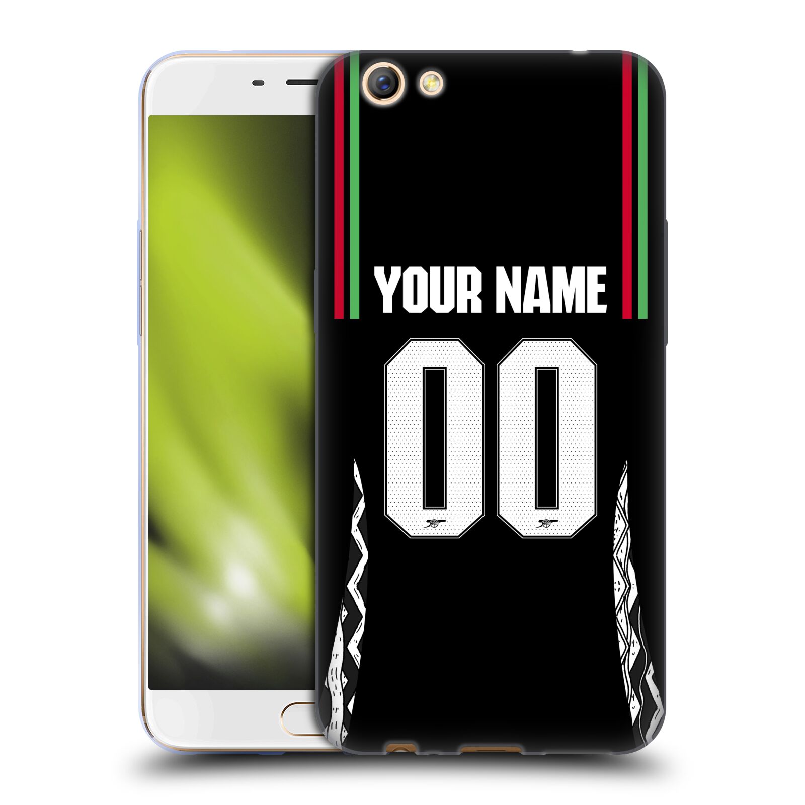 CUSTOM CUSTOMIZED PERSONALIZED ARSENAL FC 2024/25 KIT GEL CASE FOR OPPO PHONES