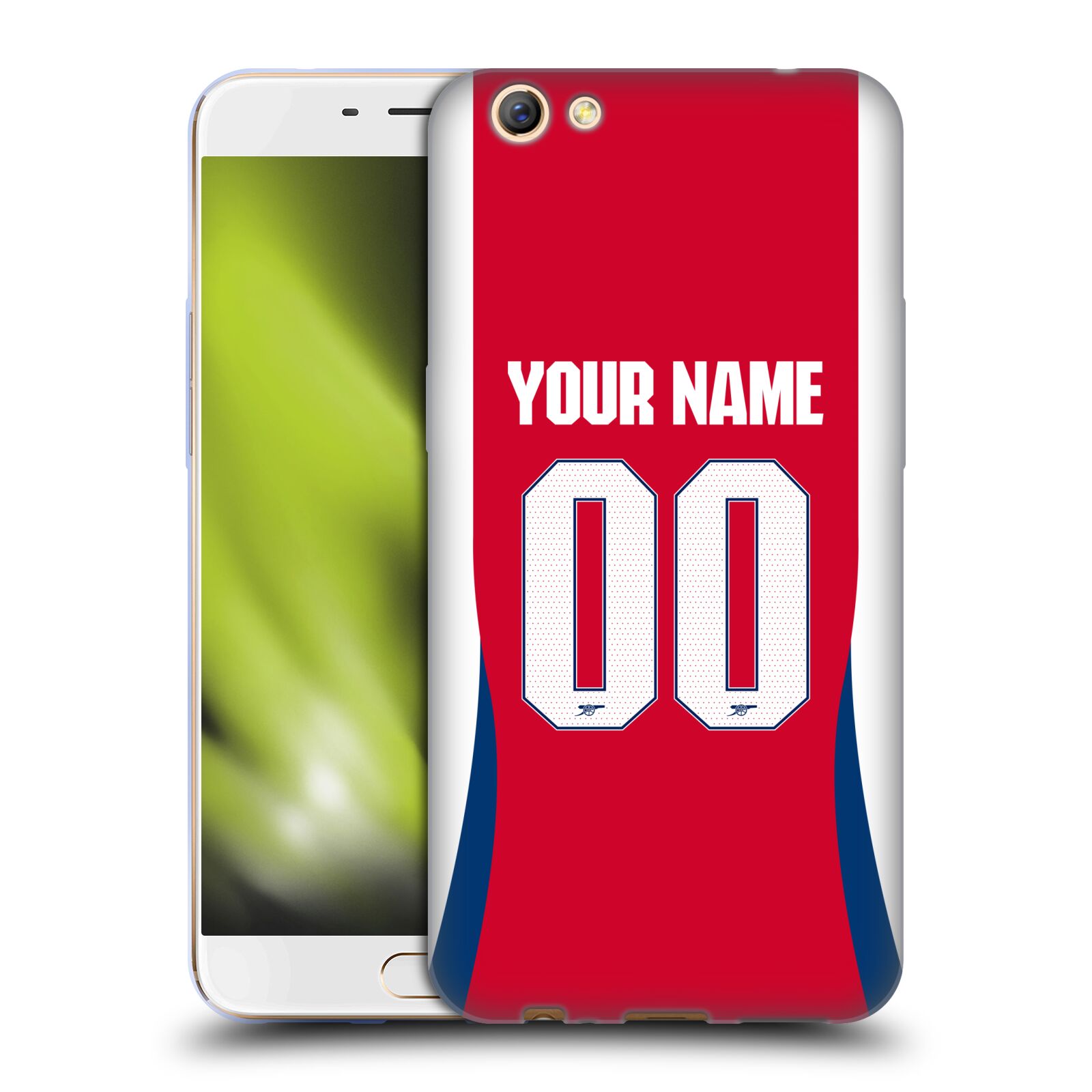 CUSTOM CUSTOMIZED PERSONALIZED ARSENAL FC 2024/25 KIT GEL CASE FOR OPPO PHONES