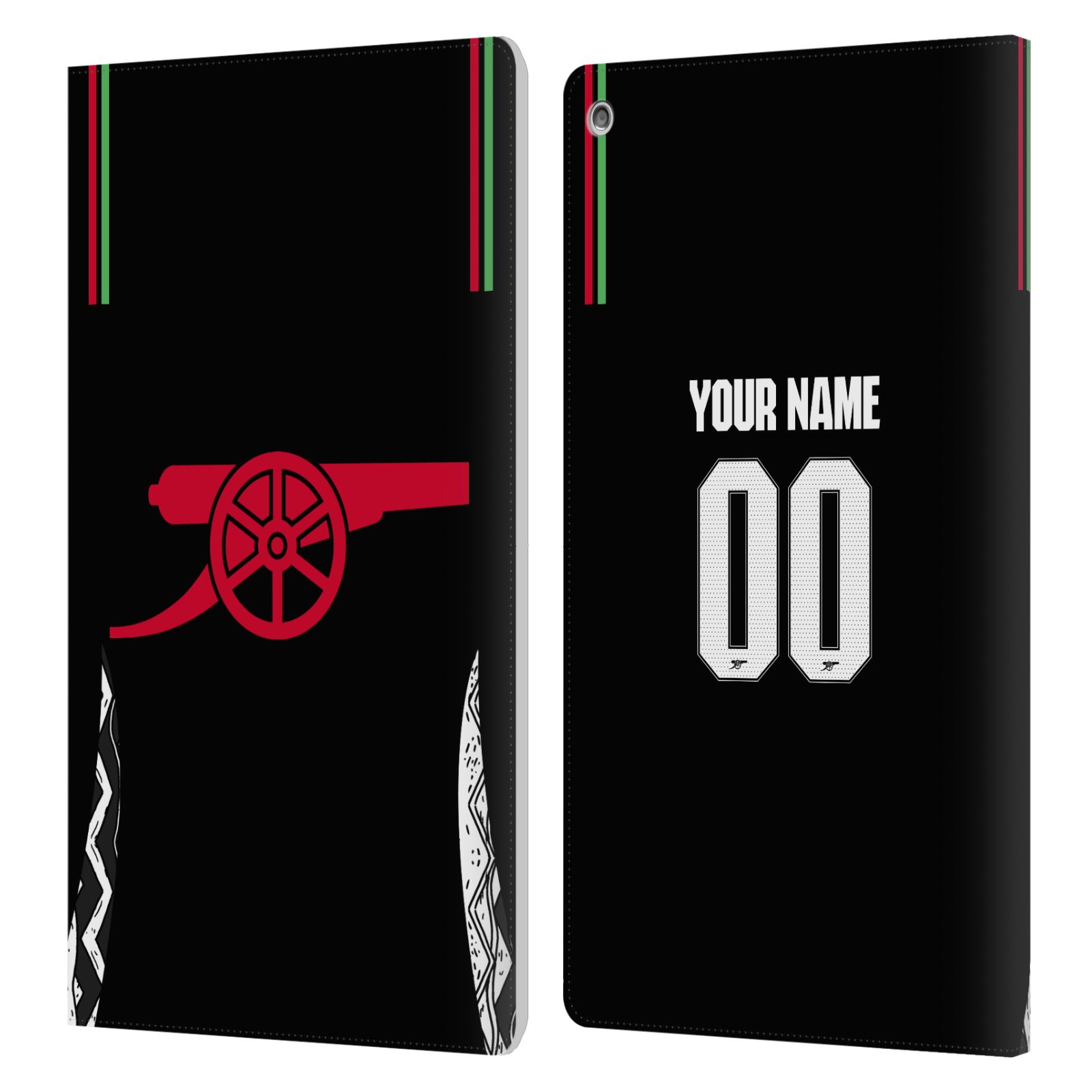 PERSONALISED ARSENAL FC 2024/25 KIT LEATHER BOOK WALLET CASE FOR AMAZON FIRE - 第 7/9 張圖片