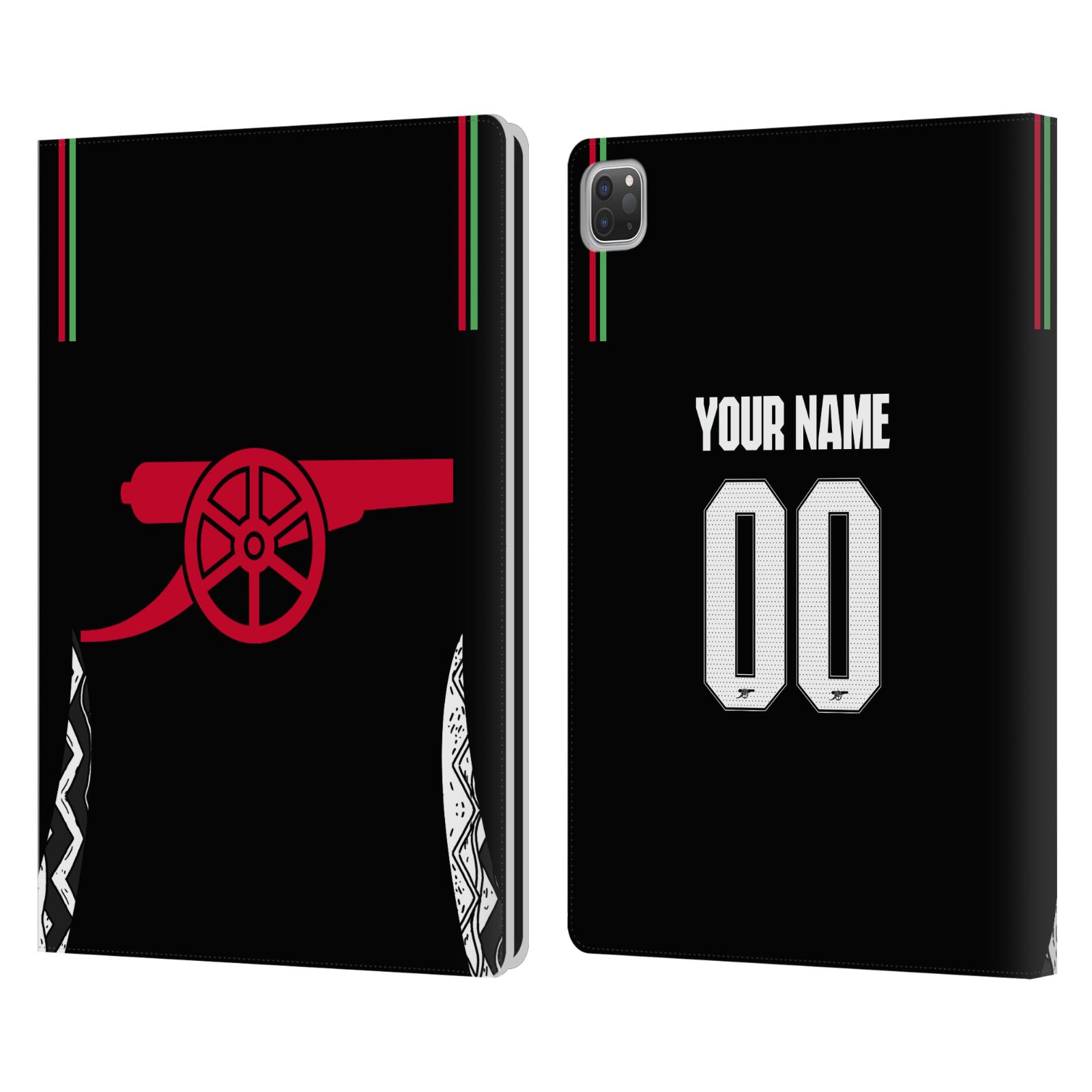 PERSONALISED ARSENAL FC 2024/25 KIT LEATHER BOOK WALLET CASE FOR APPLE iPAD - 第 7/9 張圖片